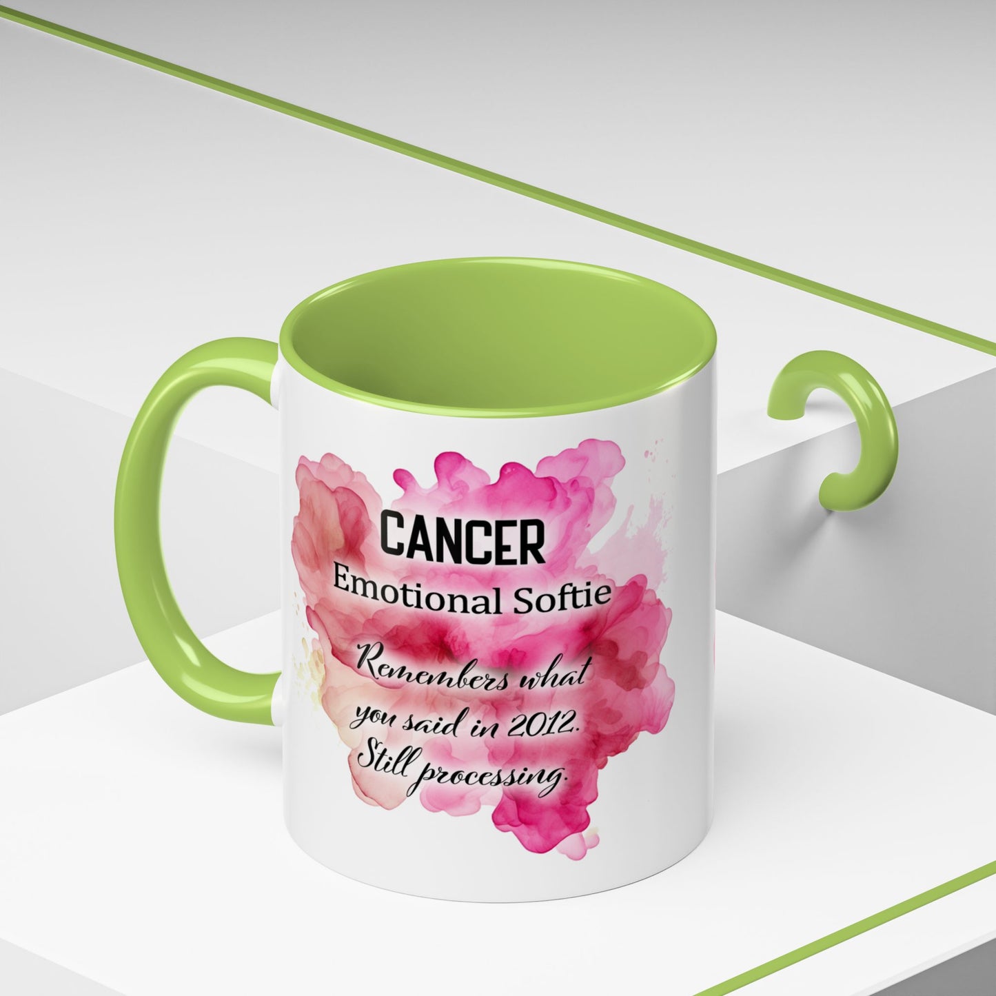 Cancer Zodiac Coffee Mug — Bold Pink Horoscope Design (Jun 21–Jul 22)