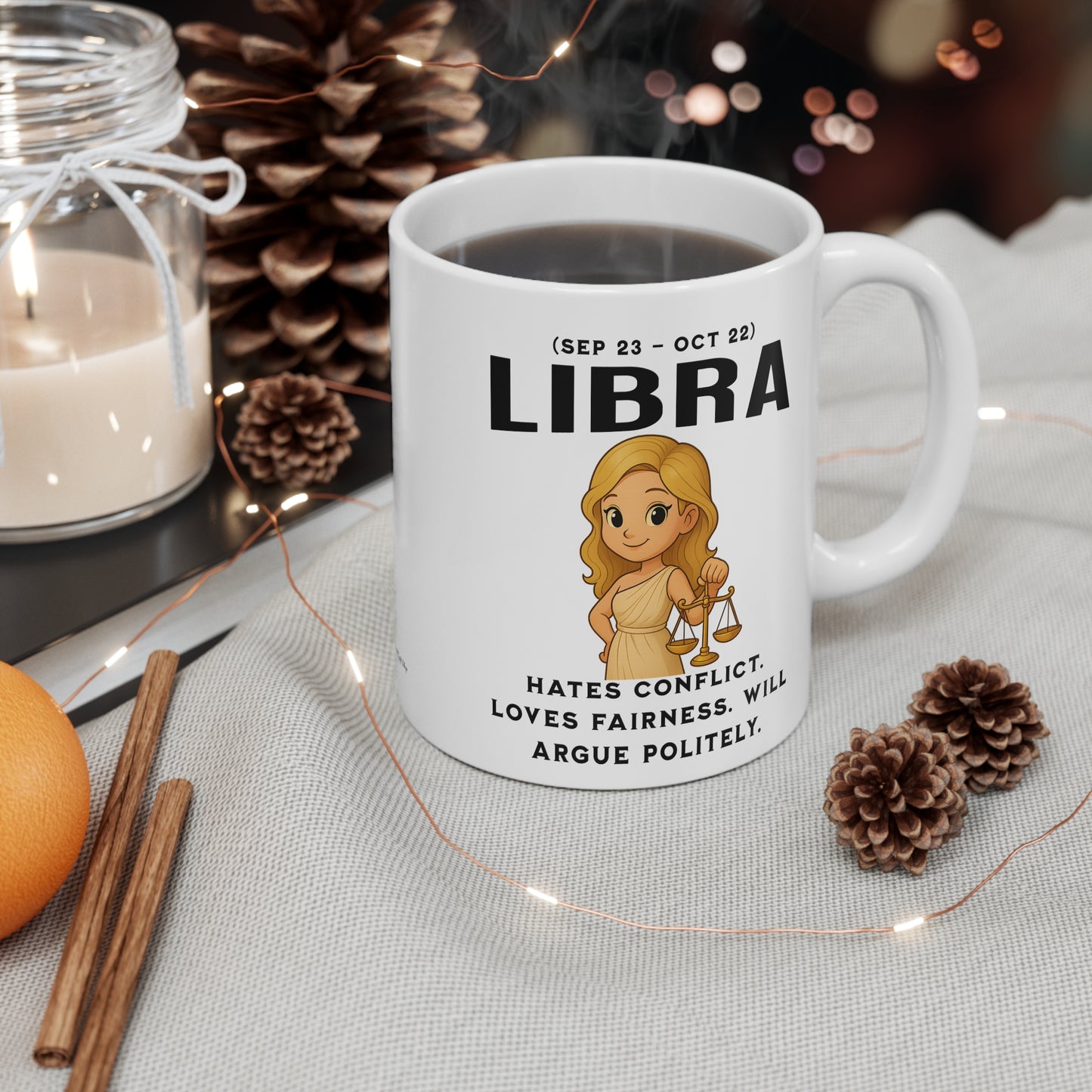 Libra Mug — Zodiac Coffee Cup