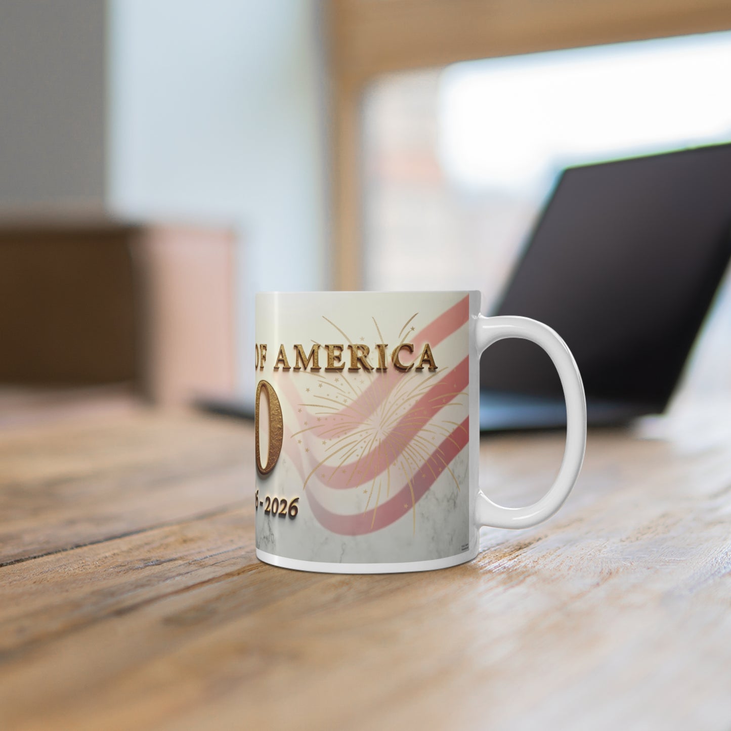 250th Anniversary United States Flag Mug — Commemorative 1776–2026 Coffee Cup
