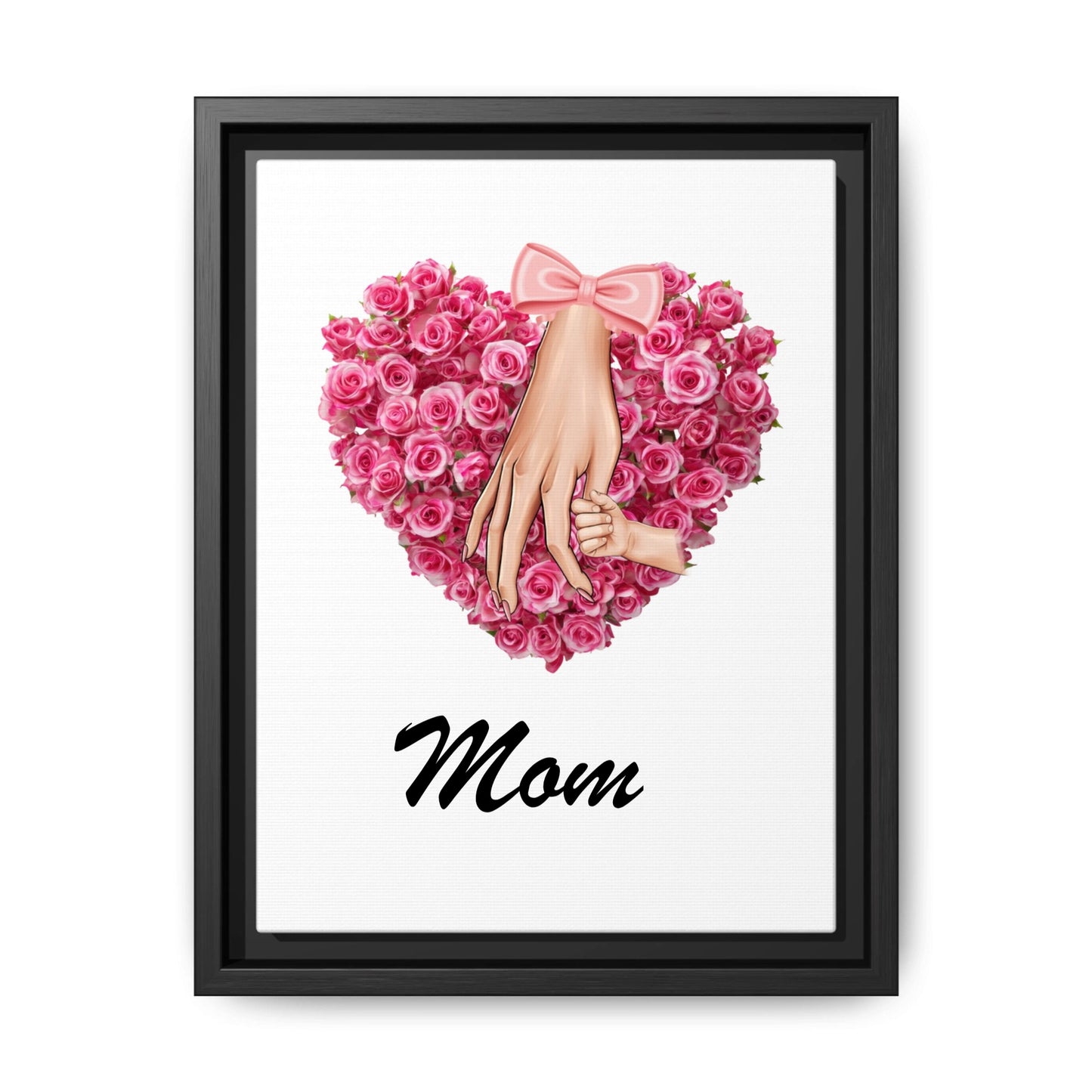 Pink Heart Mom holding hands Matte - upto 4 hands