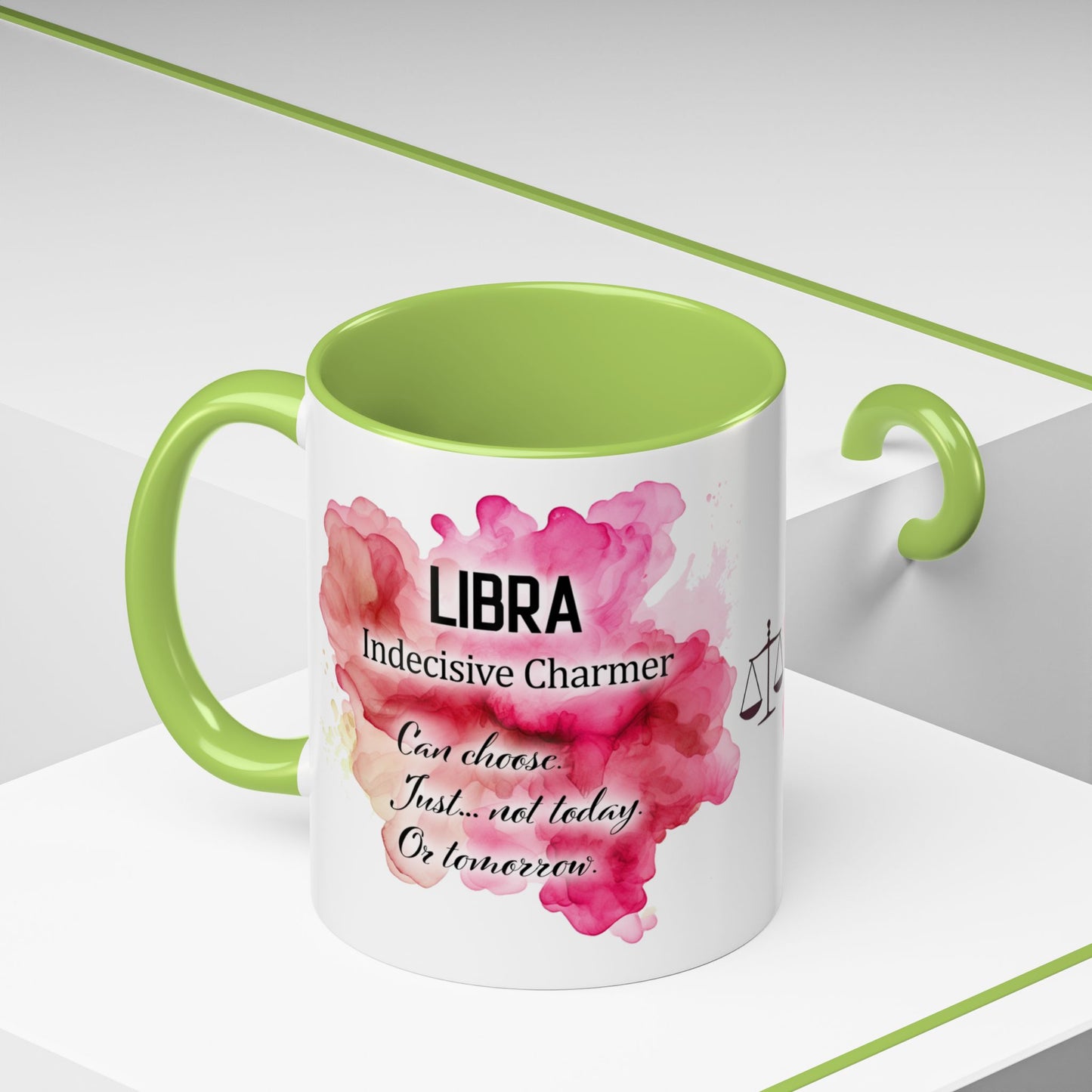 Libra Zodiac Coffee Mug — Elegant Libra Woman Design (Sept 23–Oct 22)