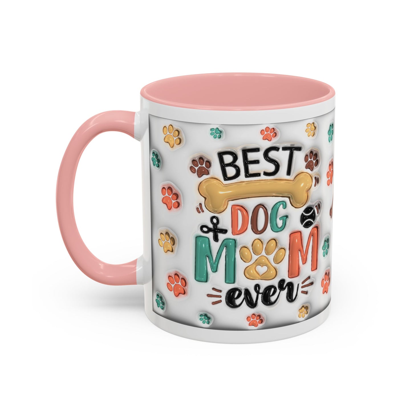 Personalized Puppy Photo Coffee Mug — Cute Paw Print Accent Mug (Custom Name)