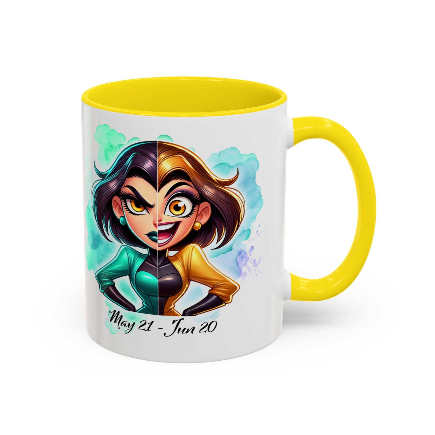 Gemini Zodiac Coffee Mug – May 21–June 20 Astrological Twin Design (Accent 11/15oz)