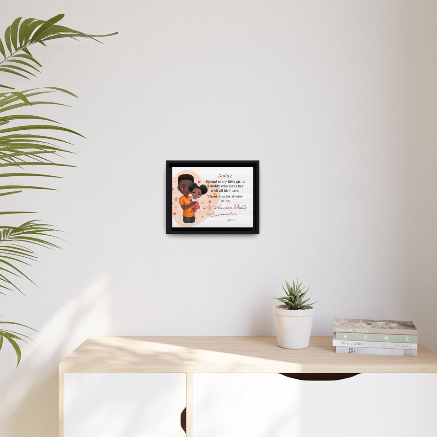 "Daddy, Behind Every Little Girl" Personalized Father’s Day Gift - Framed Canvas Print