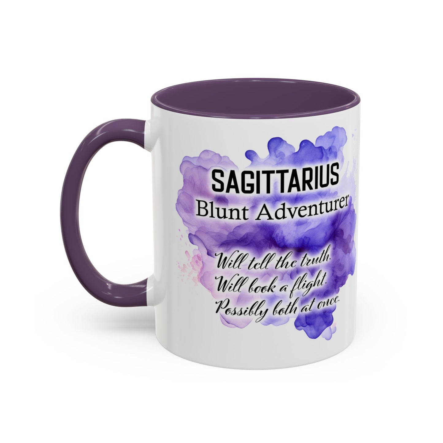 Sagittarius Zodiac Coffee Mug — Archer Girl Illustration, Nov 22–Dec 21