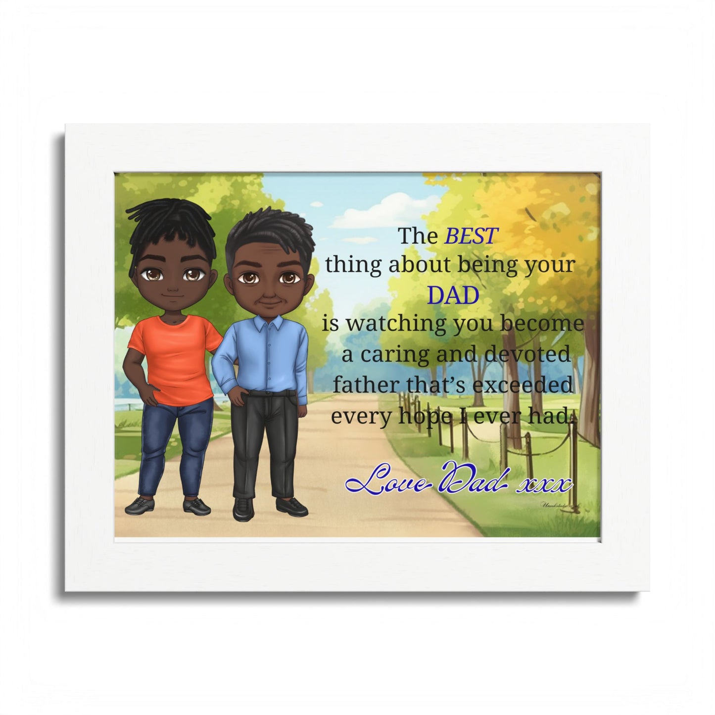 Personalized Framed Poster — "The BEST thing about being your DAD" Father & Child Keepsake