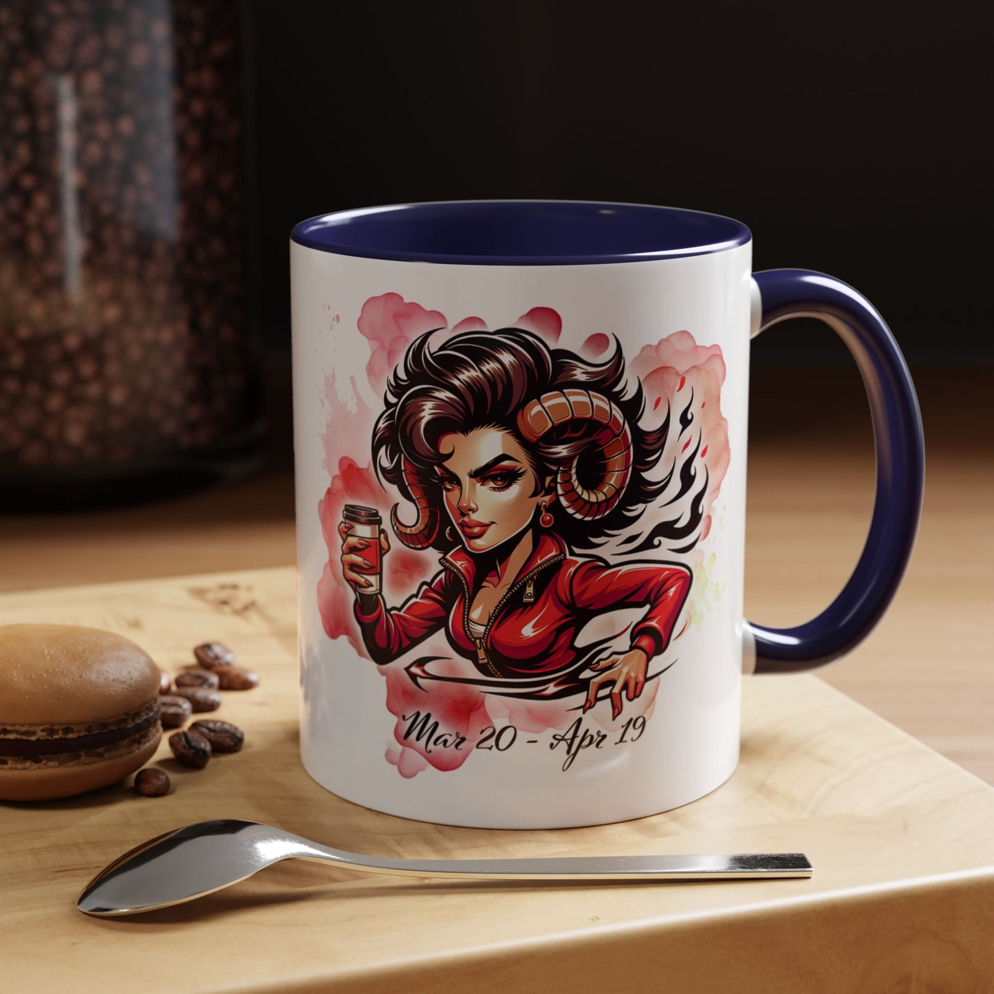 Aries Zodiac Coffee Mug — Fiery Horoscope Design (Mar 20–Apr 19)