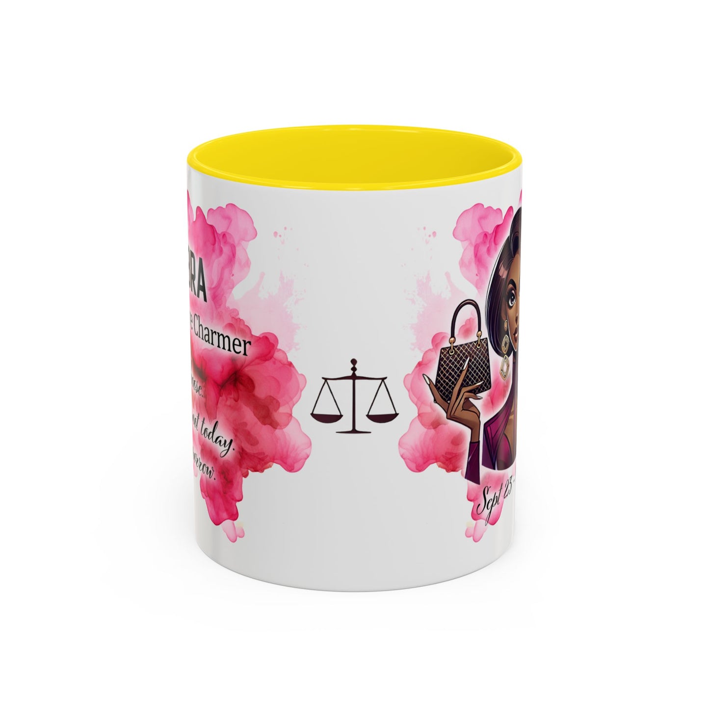Libra Zodiac Coffee Mug — Elegant Libra Woman Design (Sept 23–Oct 22)
