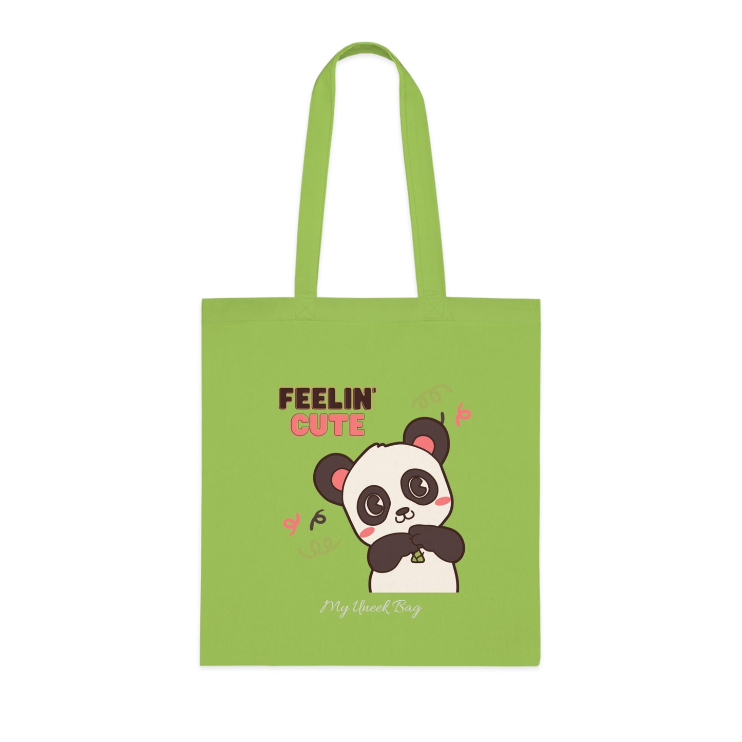 Feelin' Cute Panda Cotton Tote Bag