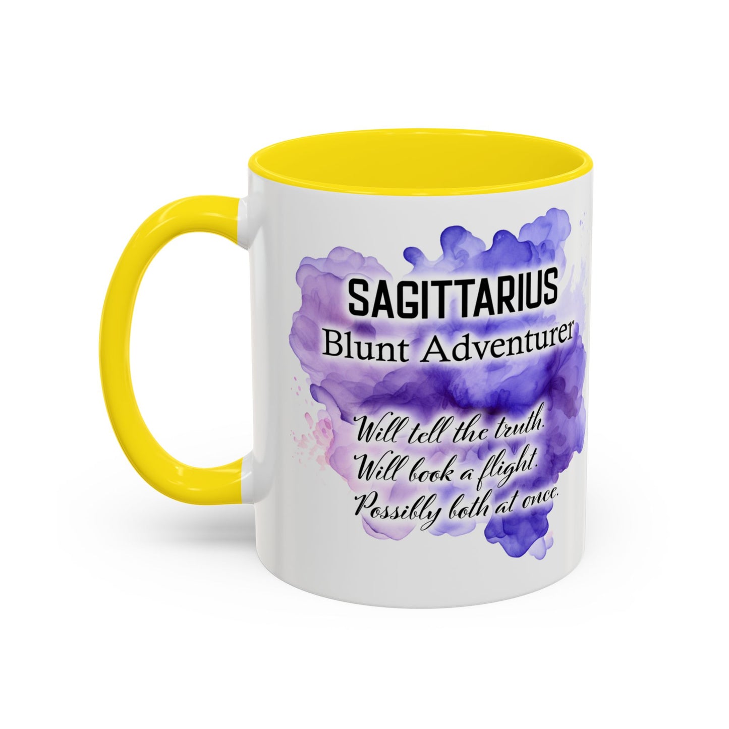 Sagittarius Zodiac Coffee Mug — Archer Girl Illustration, Nov 22–Dec 21