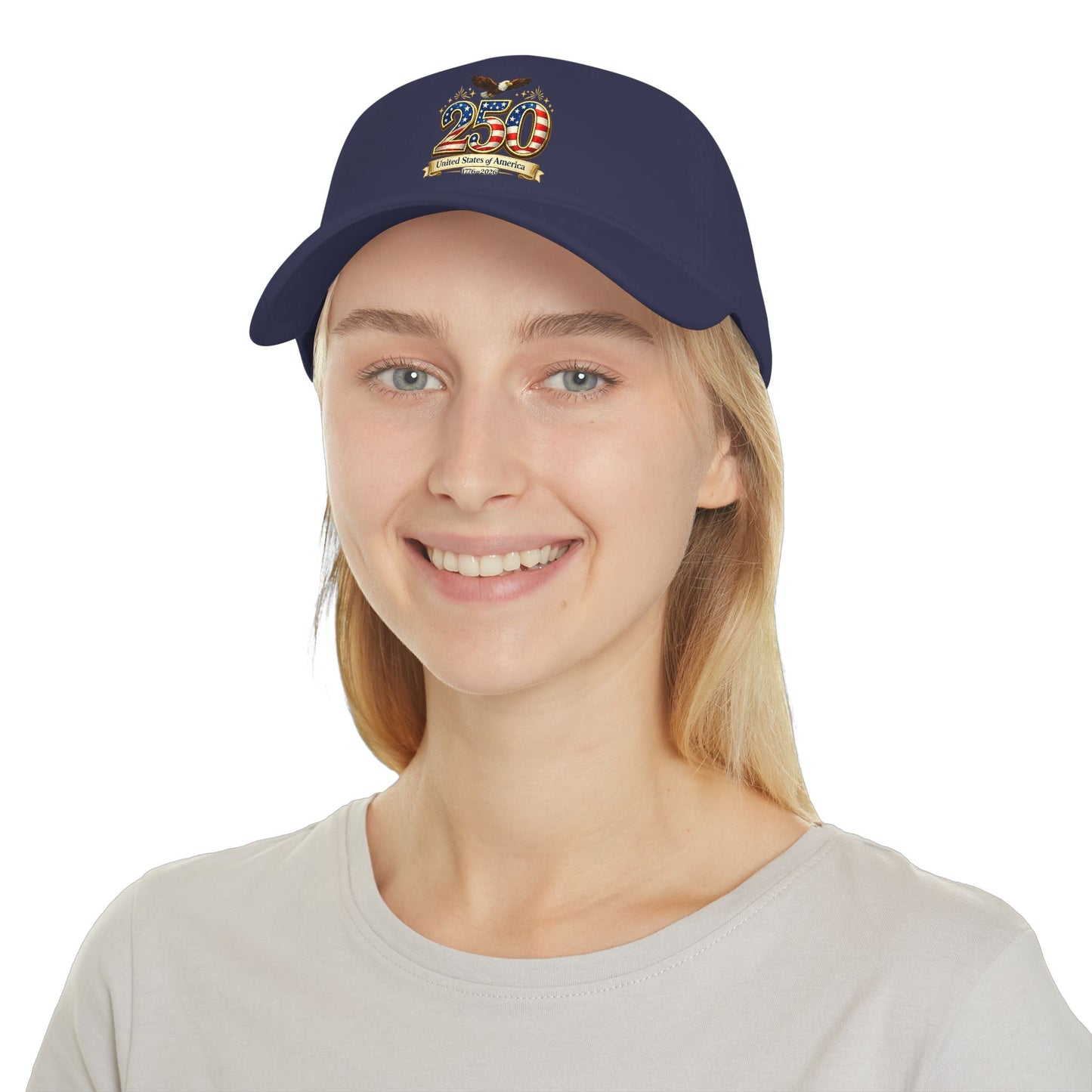 250th USA Anniversary Baseball Cap — Patriotic American Flag Design