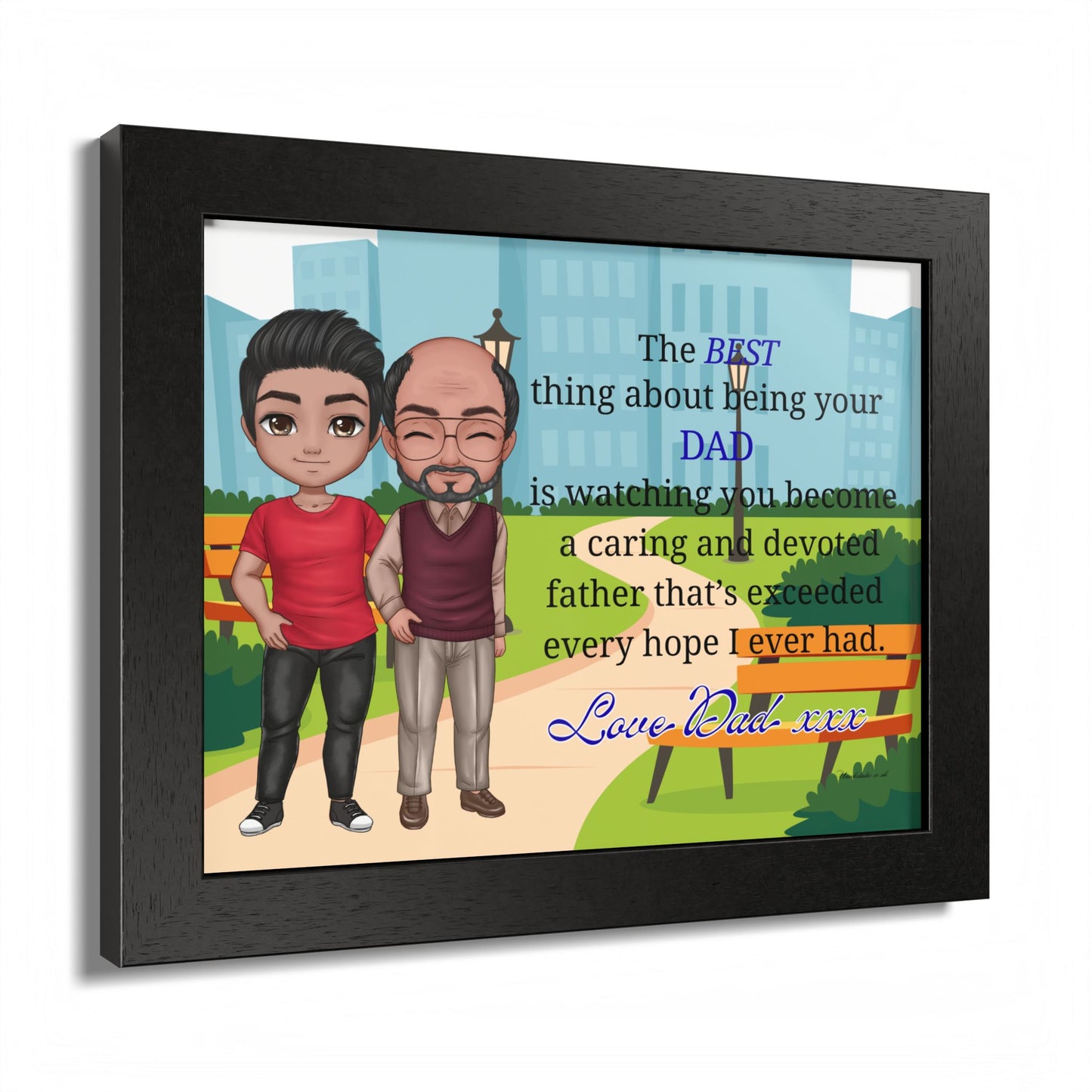 Father & Son Framed Poster — 'The Best Thing About Being Your Dad' Tribute Print