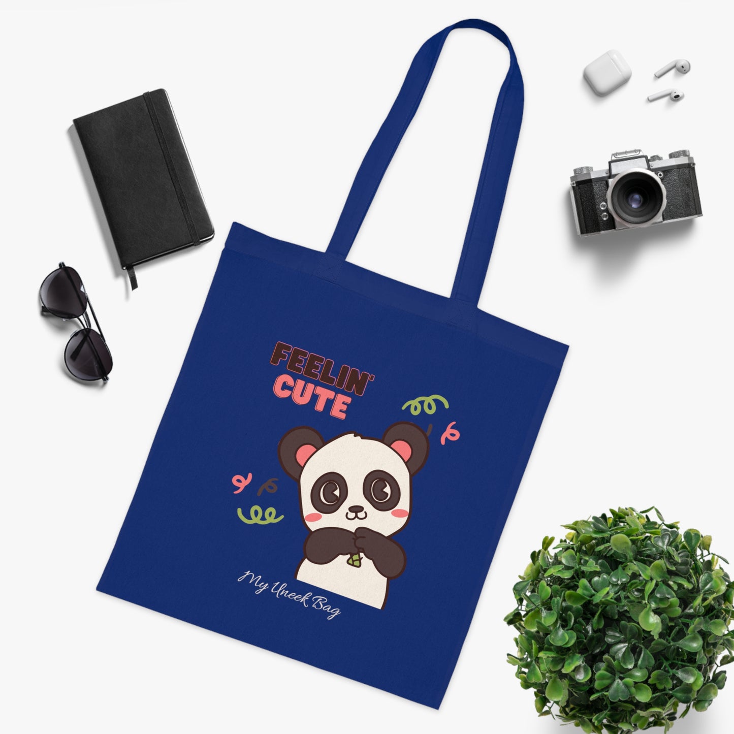 Feelin' Cute Panda Cotton Tote Bag