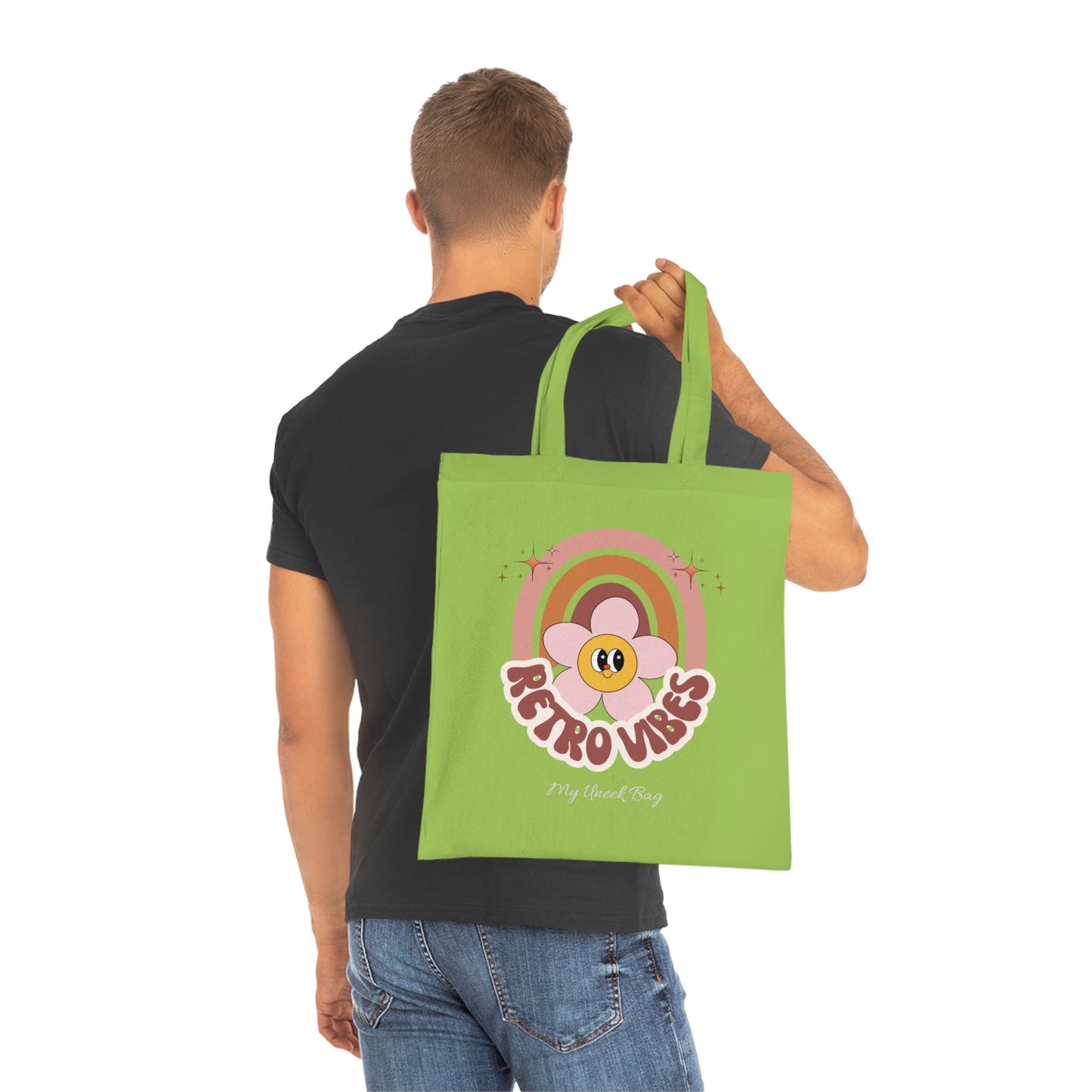 Retro Vibes Rainbow Tote