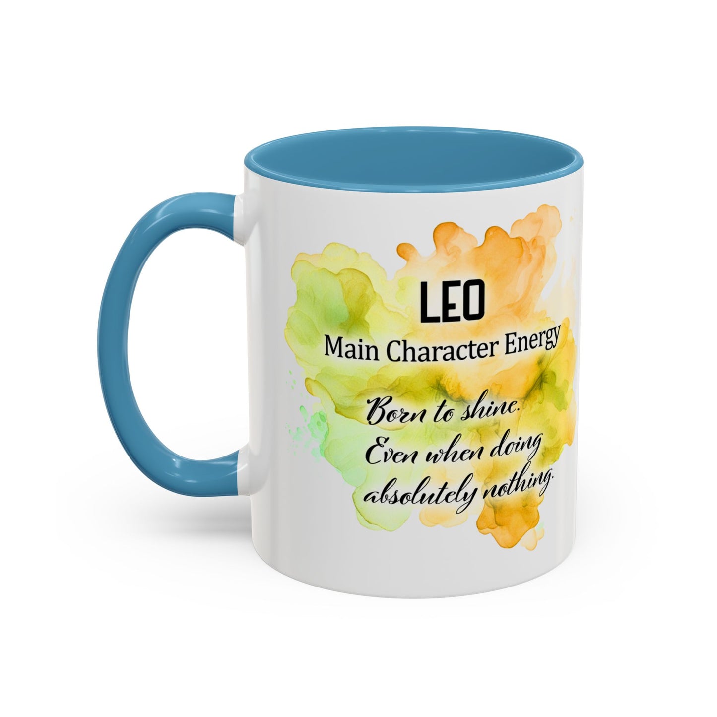 Leo Zodiac Coffee Mug — "I Am the Sun" Afro Woman Design (July 23–Aug 22)