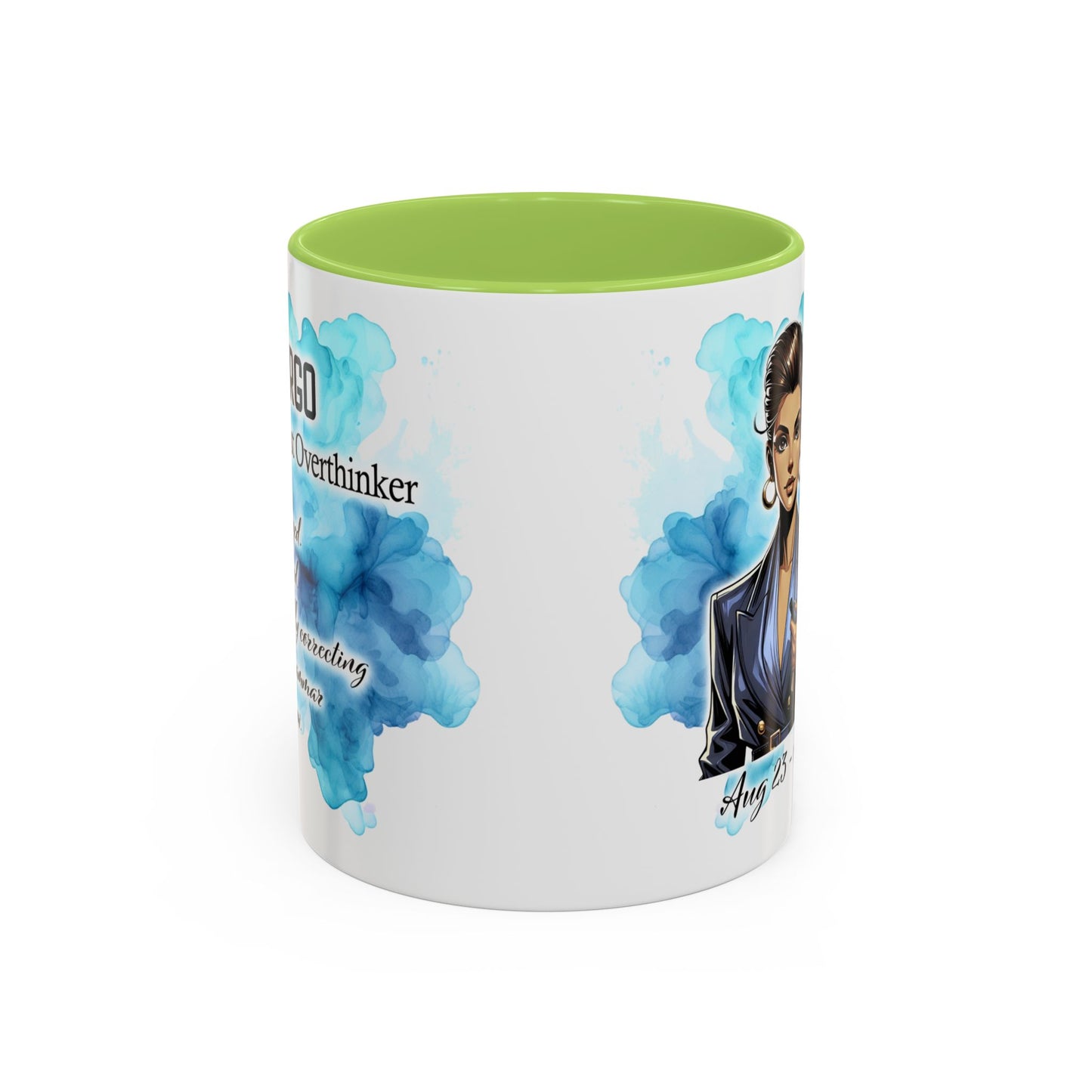 Virgo Zodiac Coffee Mug — "Analytical Overthinker" Accent Mug (Aug 23–Sept 22)