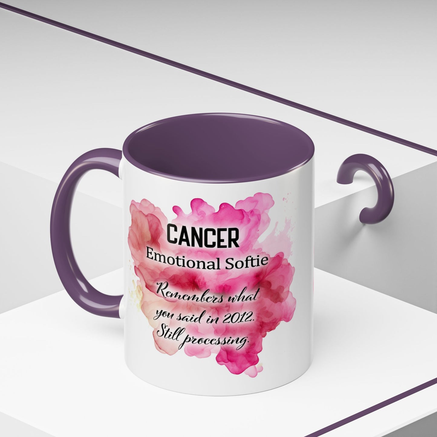 Cancer Zodiac Coffee Mug — Bold Pink Horoscope Design (Jun 21–Jul 22)