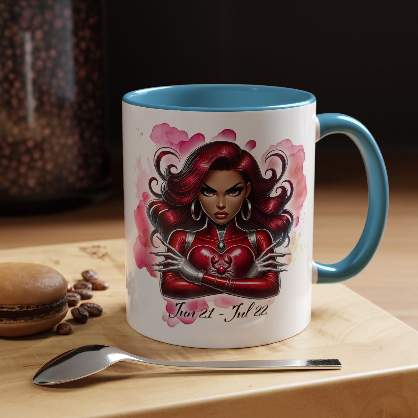 Cancer Zodiac Coffee Mug — Bold Pink Horoscope Design (Jun 21–Jul 22)