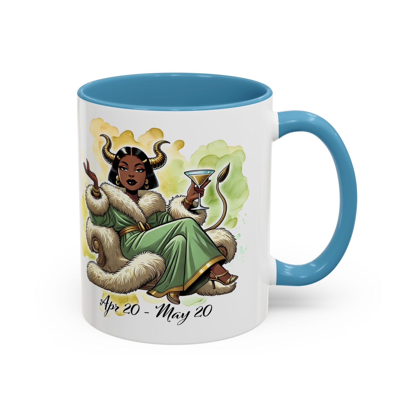 Taurus Coffee Mug — Zodiac Horoscope Mug with 'Apr 20 - May 20' Illustration