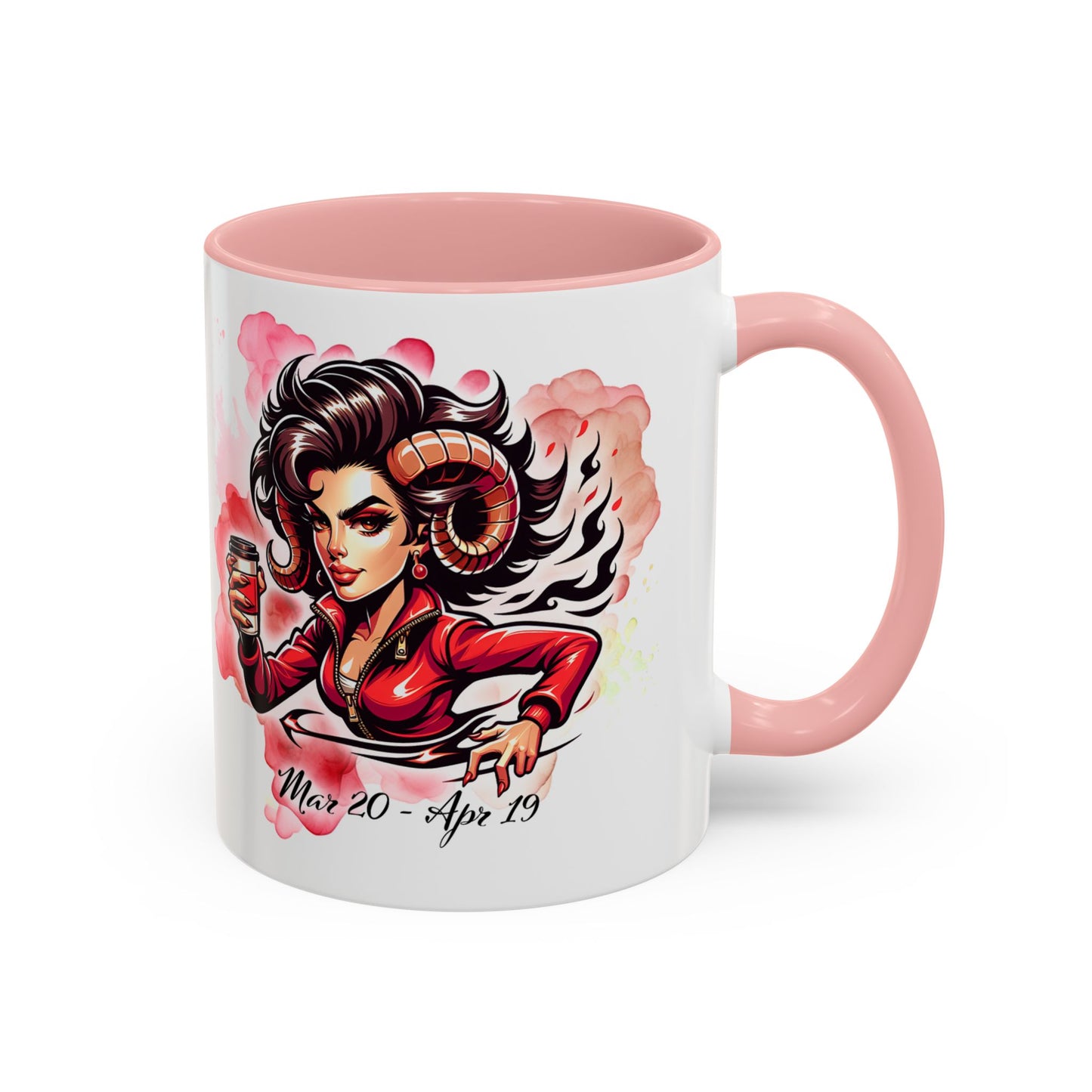Aries Zodiac Coffee Mug — Fiery Horoscope Design (Mar 20–Apr 19)
