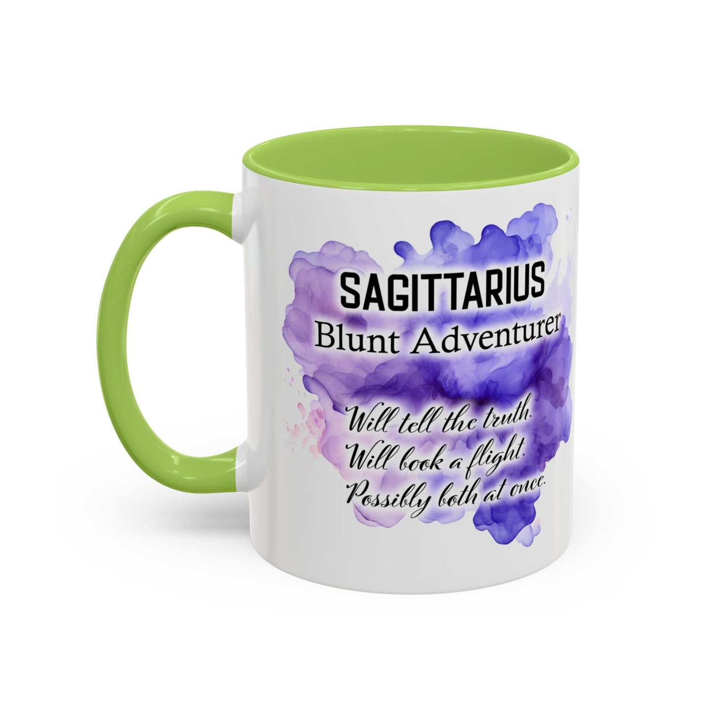 Sagittarius Zodiac Coffee Mug — Archer Girl Illustration, Nov 22–Dec 21