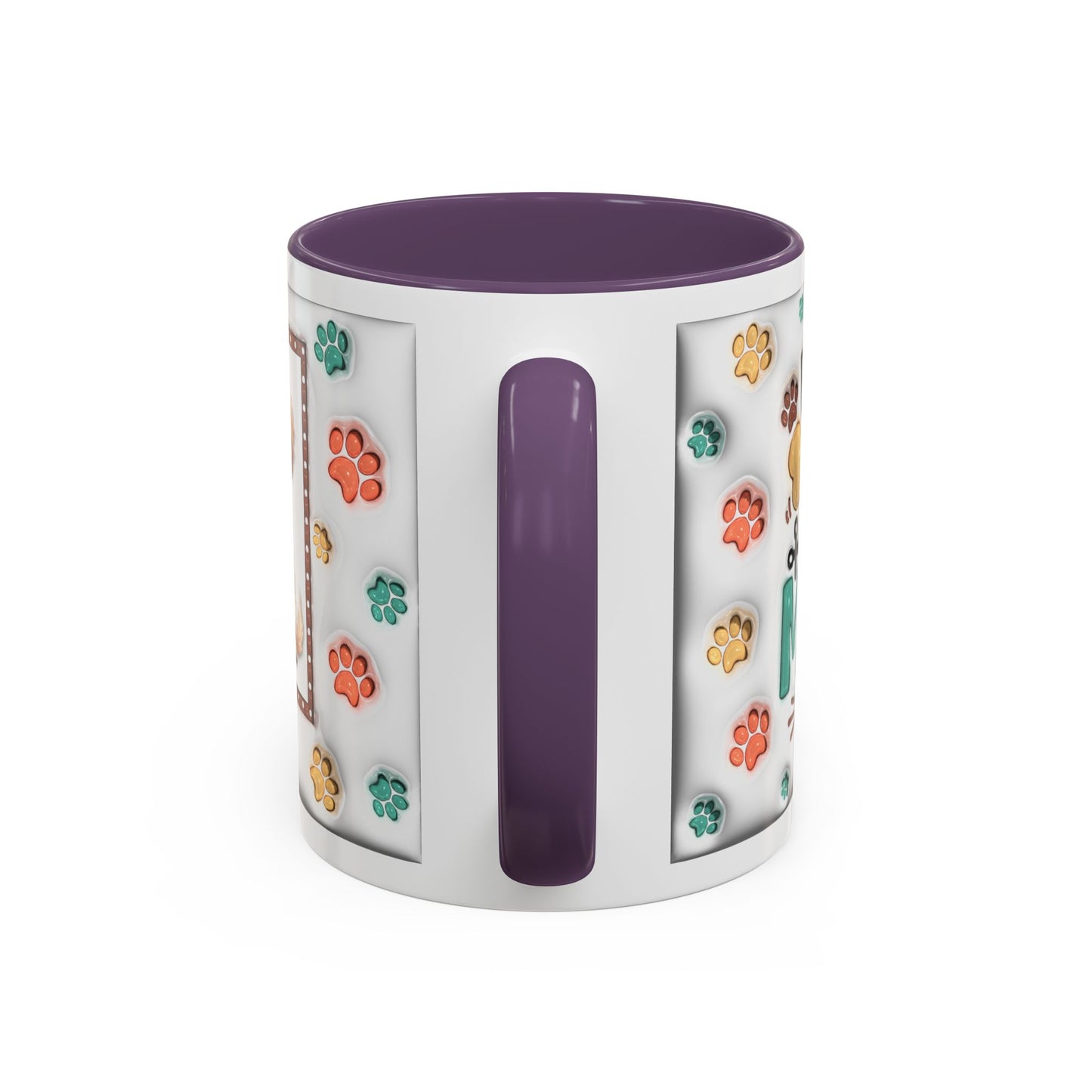 Personalized Puppy Photo Coffee Mug — Cute Paw Print Accent Mug (Custom Name)