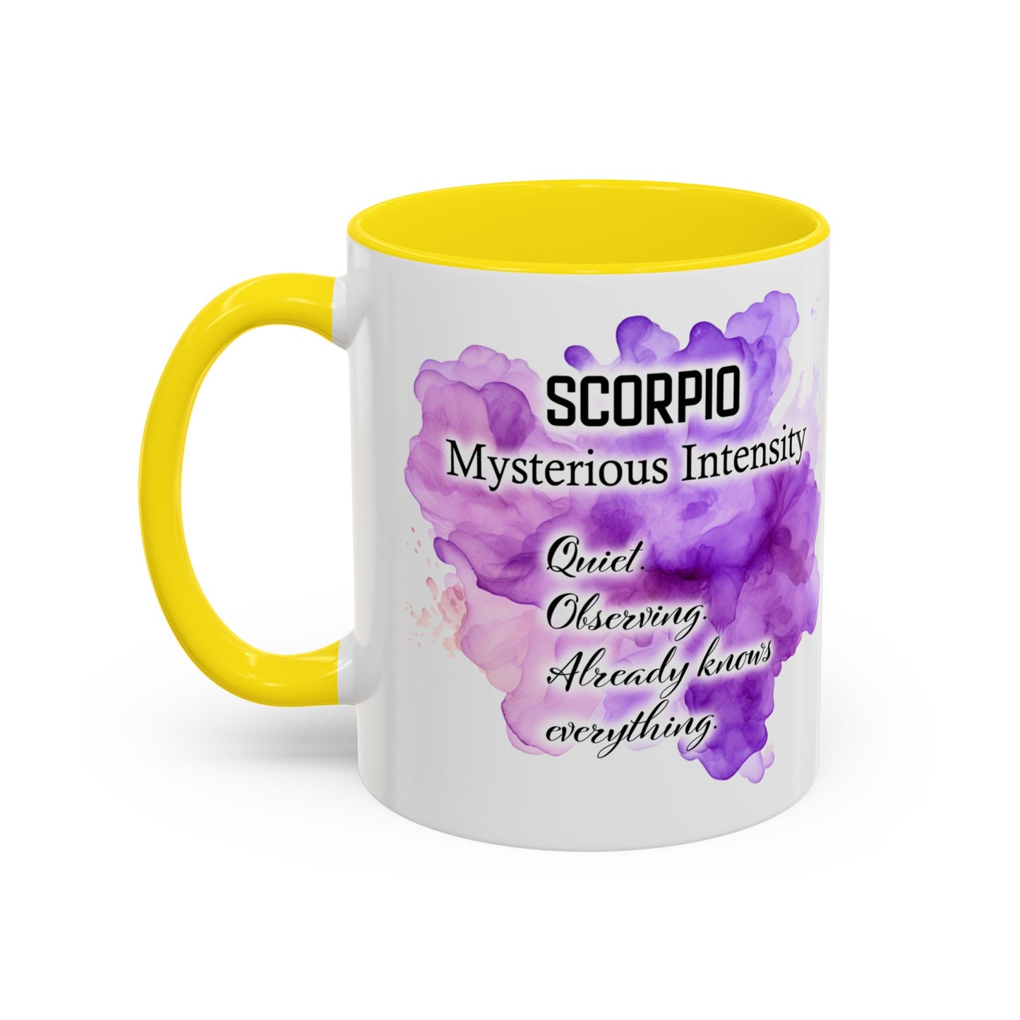 Scorpio Accent Coffee Mug — Zodiac Scorpio Girl Design (Oct 23–Nov 21)