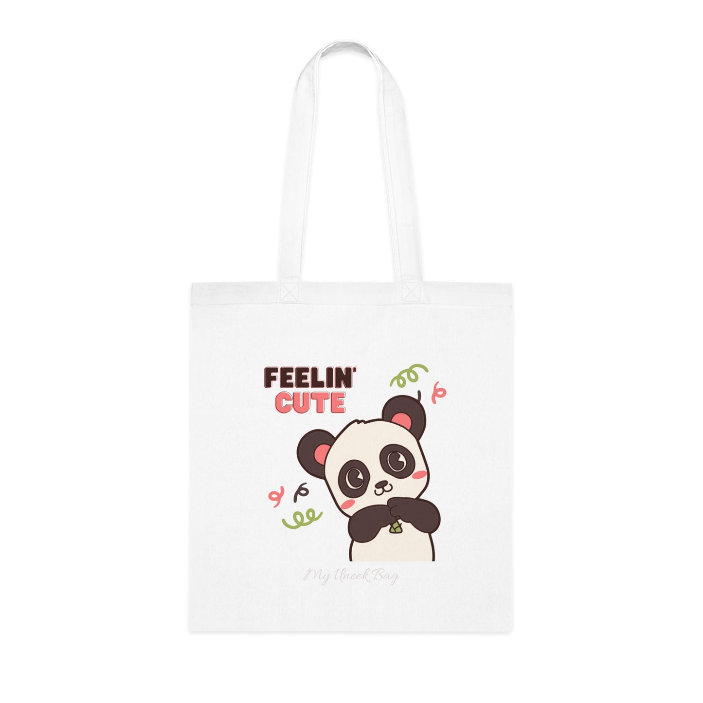 Feelin' Cute Panda Cotton Tote Bag