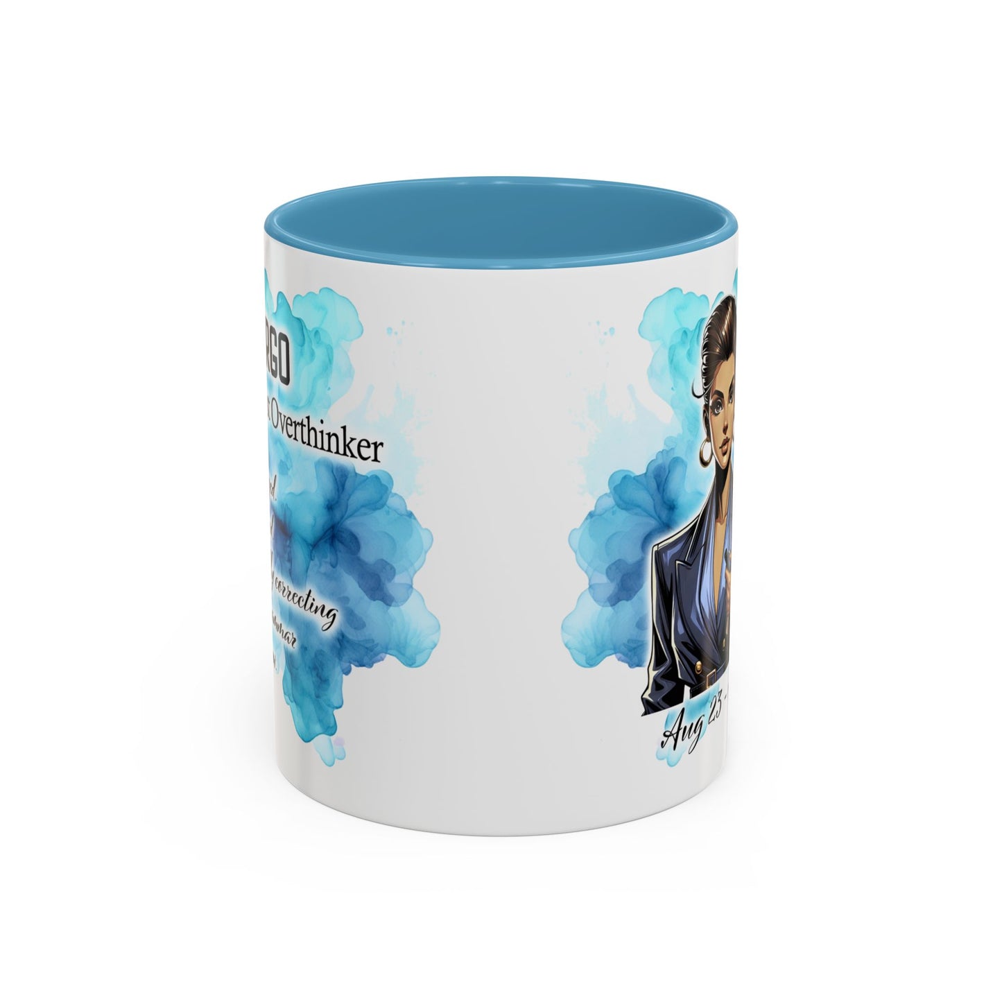 Virgo Zodiac Coffee Mug — "Analytical Overthinker" Accent Mug (Aug 23–Sept 22)