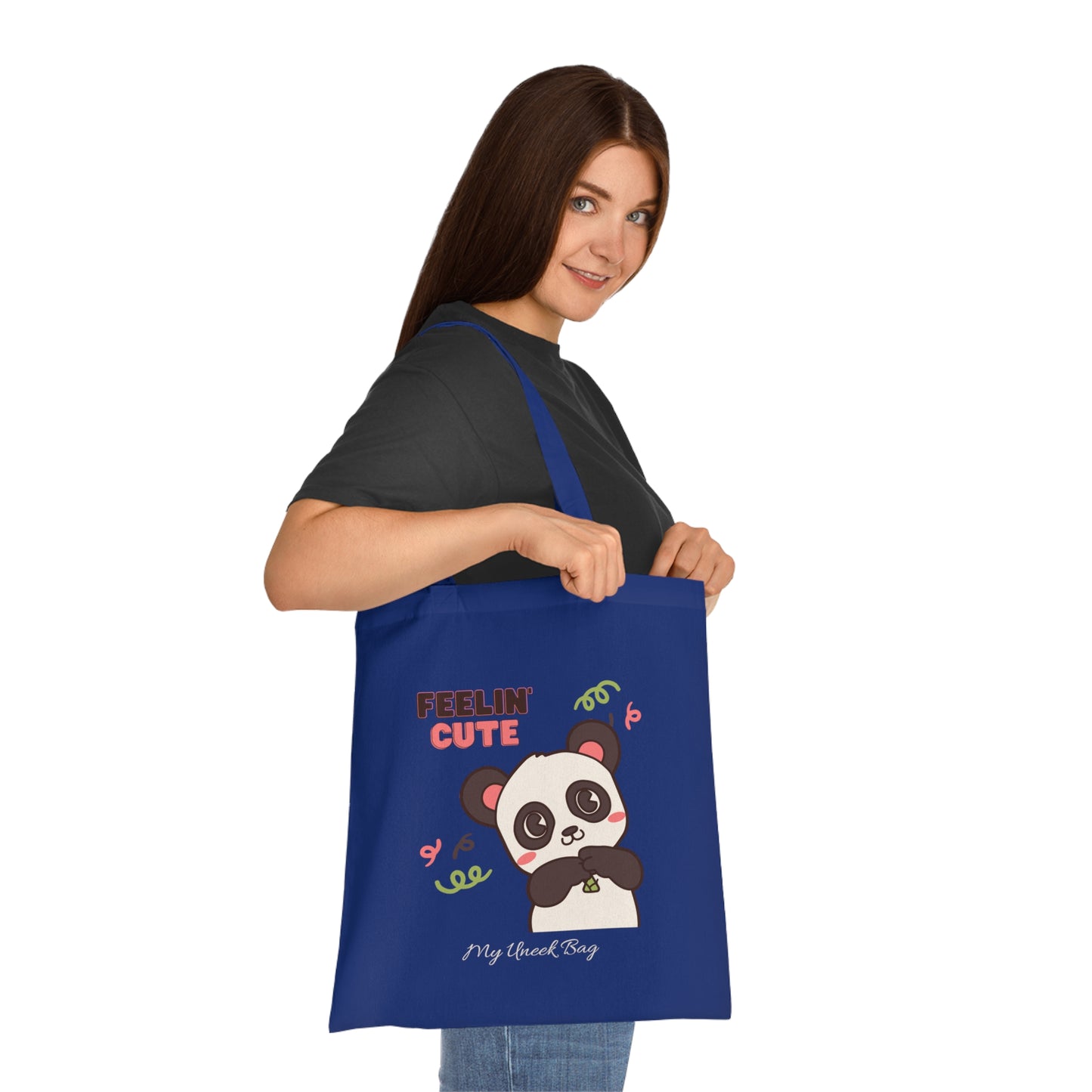 Feelin' Cute Panda Cotton Tote Bag