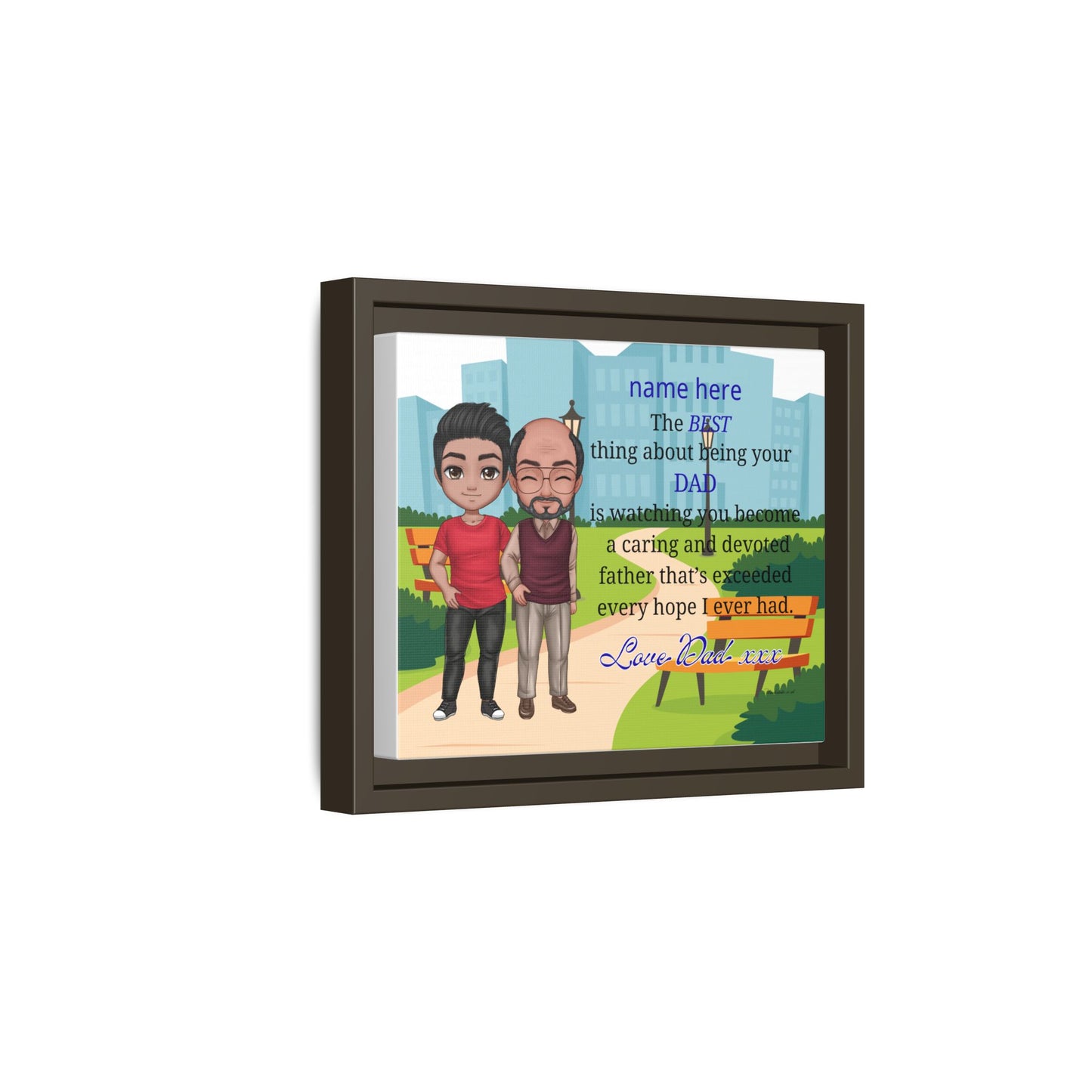 Personalized Father & Son Canvas Print — “The Best Thing About Being Your Dad” Framed Art