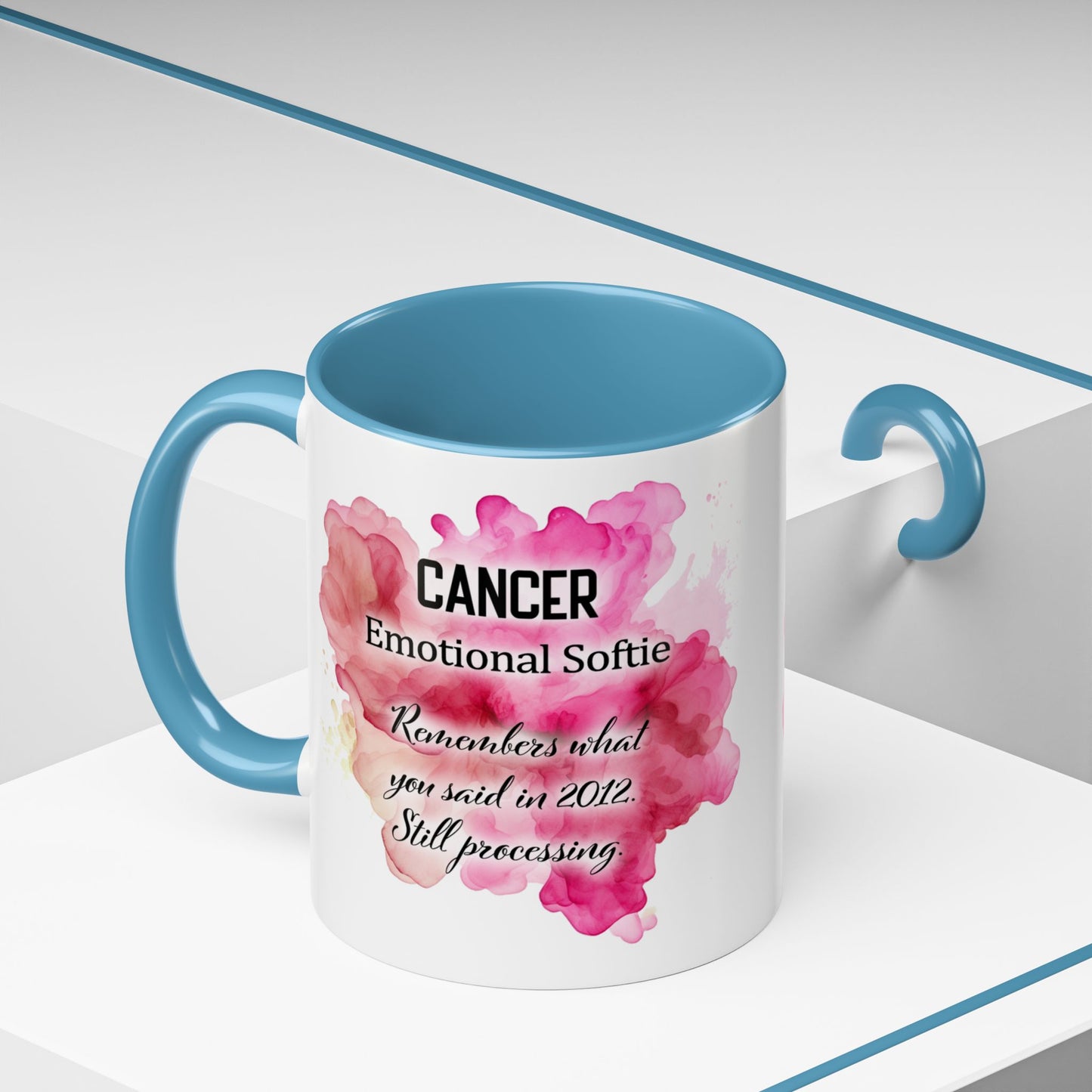 Cancer Zodiac Coffee Mug — Bold Pink Horoscope Design (Jun 21–Jul 22)