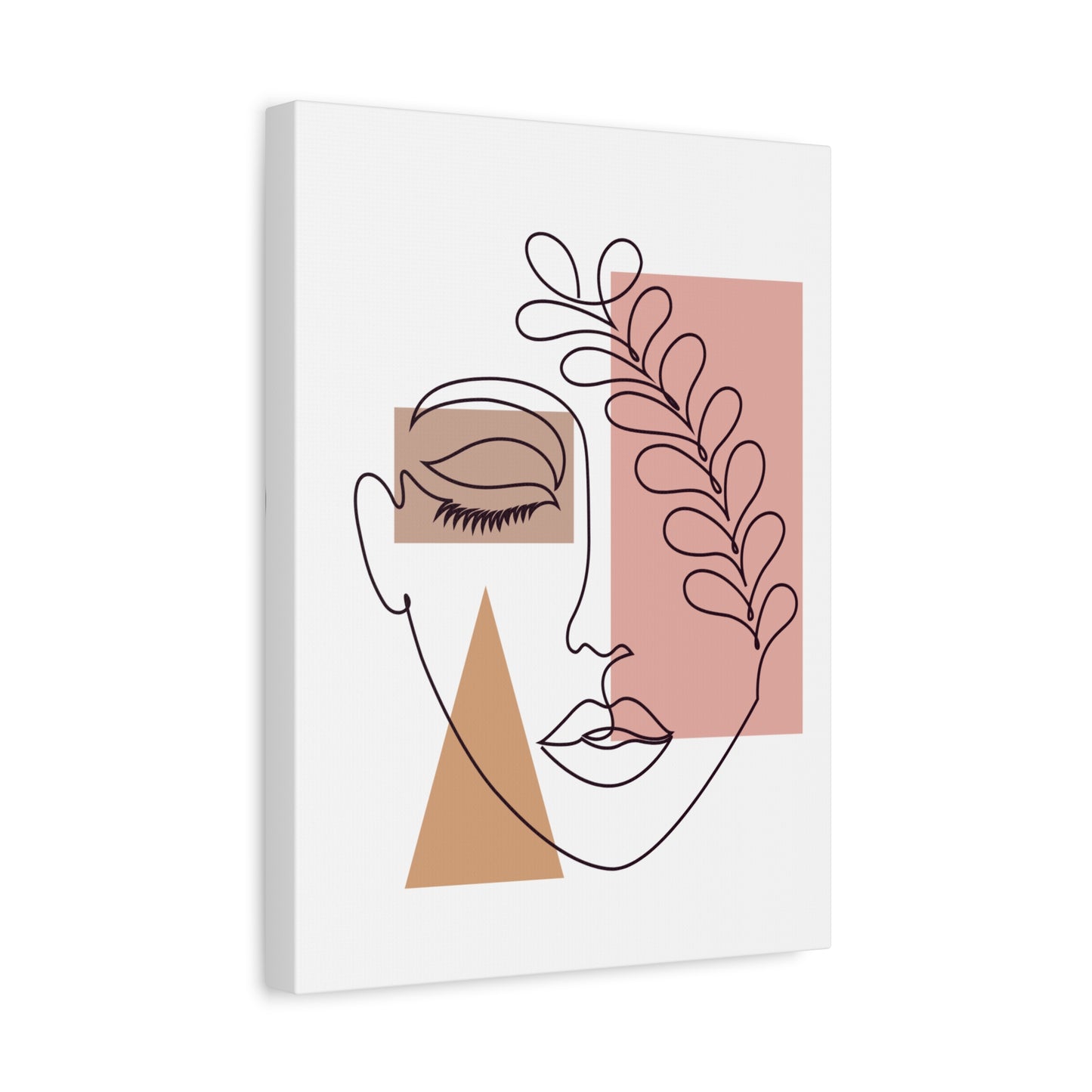Abstract Face Canvas Art, Modern Home Decor, Minimalist Wall Print, Boho Aesthetic, Gift for Art Lovers, Living Room Decoration