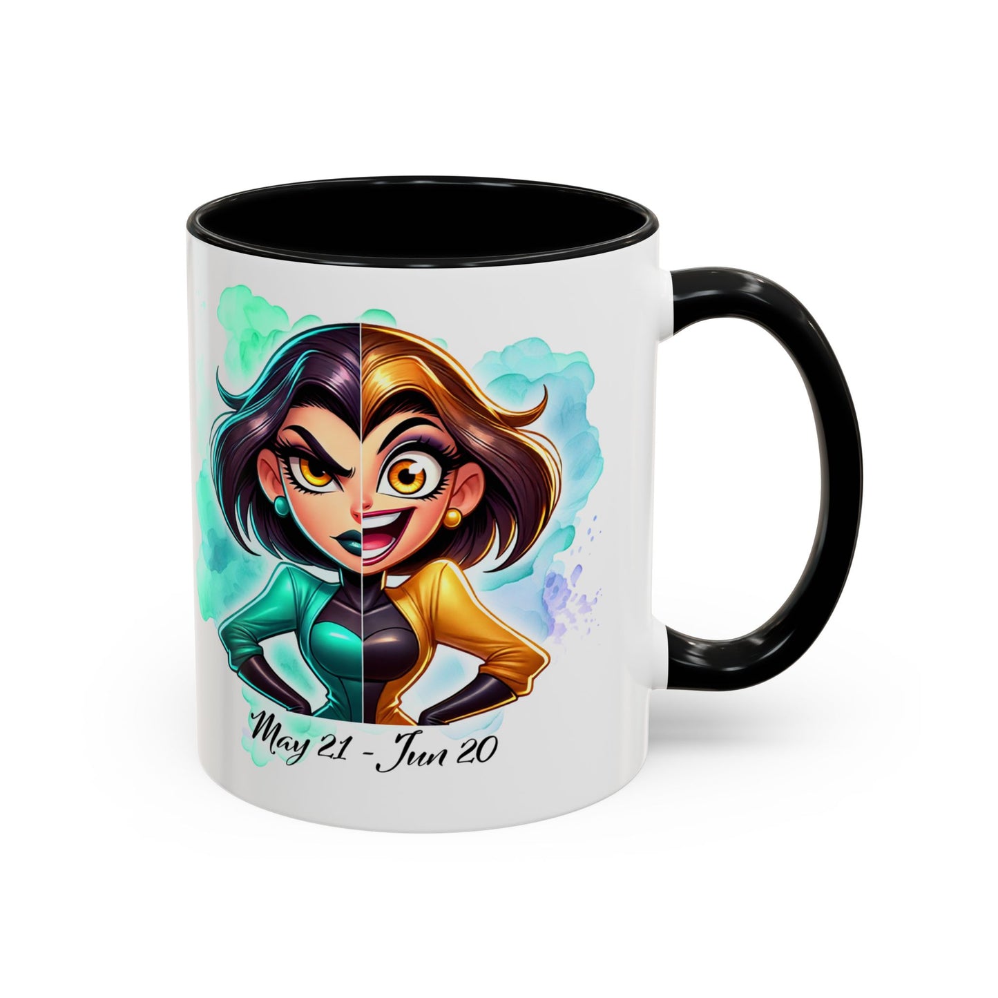 Gemini Zodiac Coffee Mug – May 21–June 20 Astrological Twin Design (Accent 11/15oz)