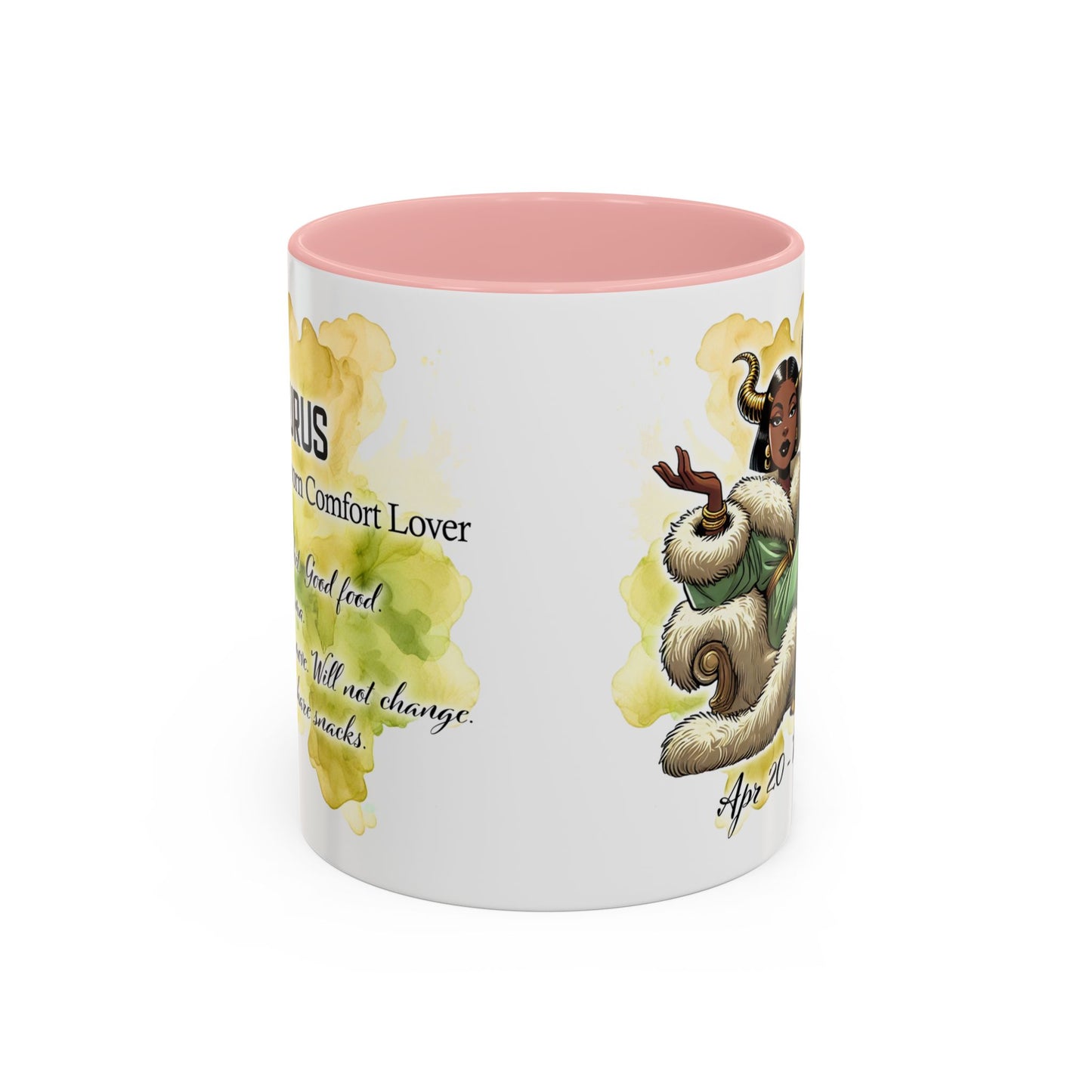 Taurus Coffee Mug — Zodiac Horoscope Mug with 'Apr 20 - May 20' Illustration