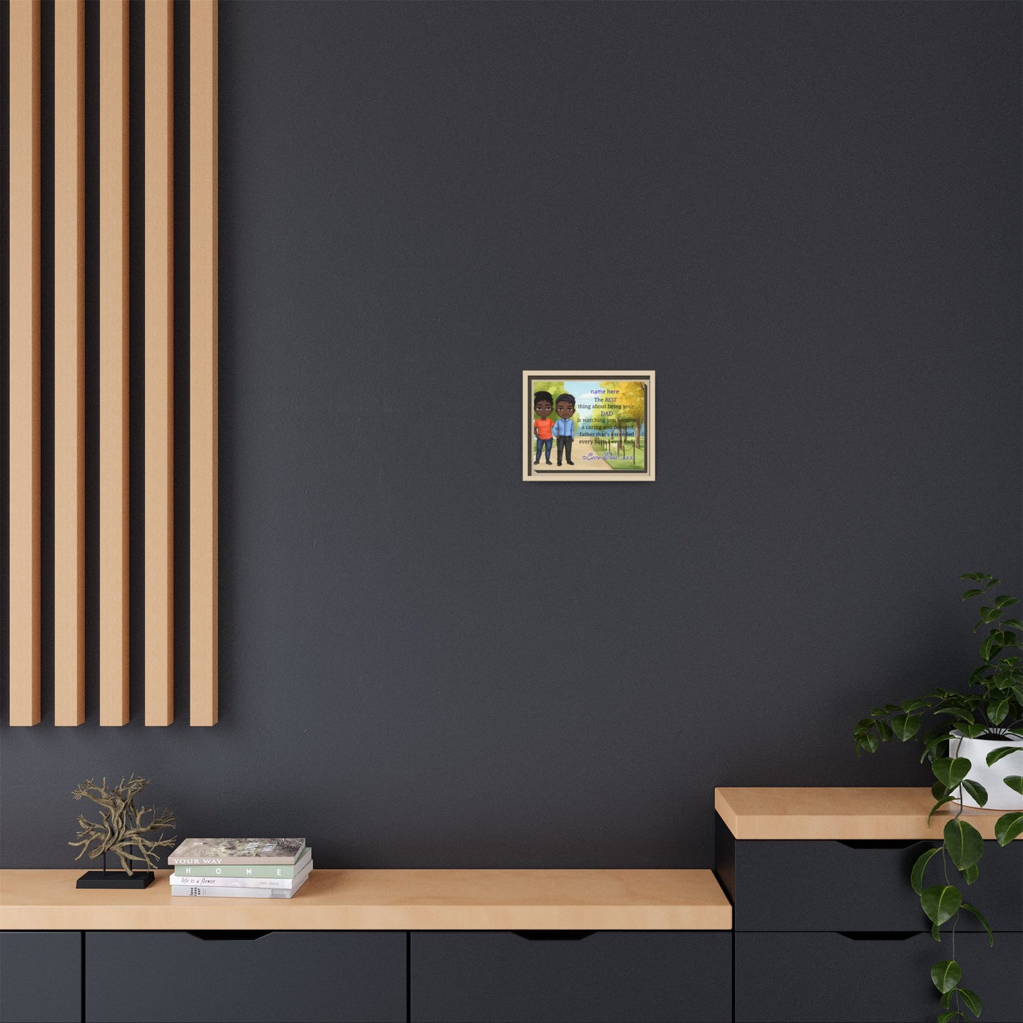 Framed Canvas Print — Personalized 'The Best Thing About Being Your Dad' Father's Day Art