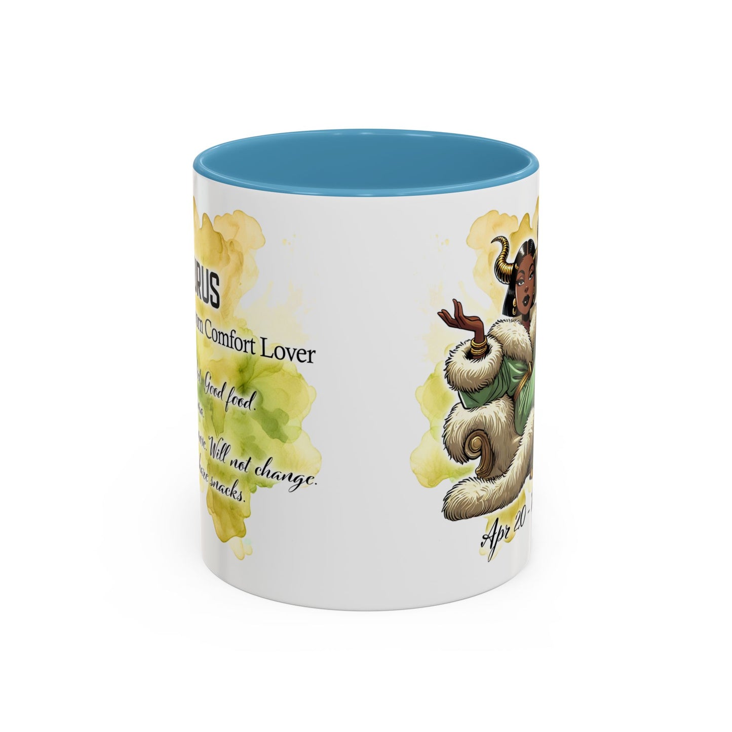 Taurus Coffee Mug — Zodiac Horoscope Mug with 'Apr 20 - May 20' Illustration