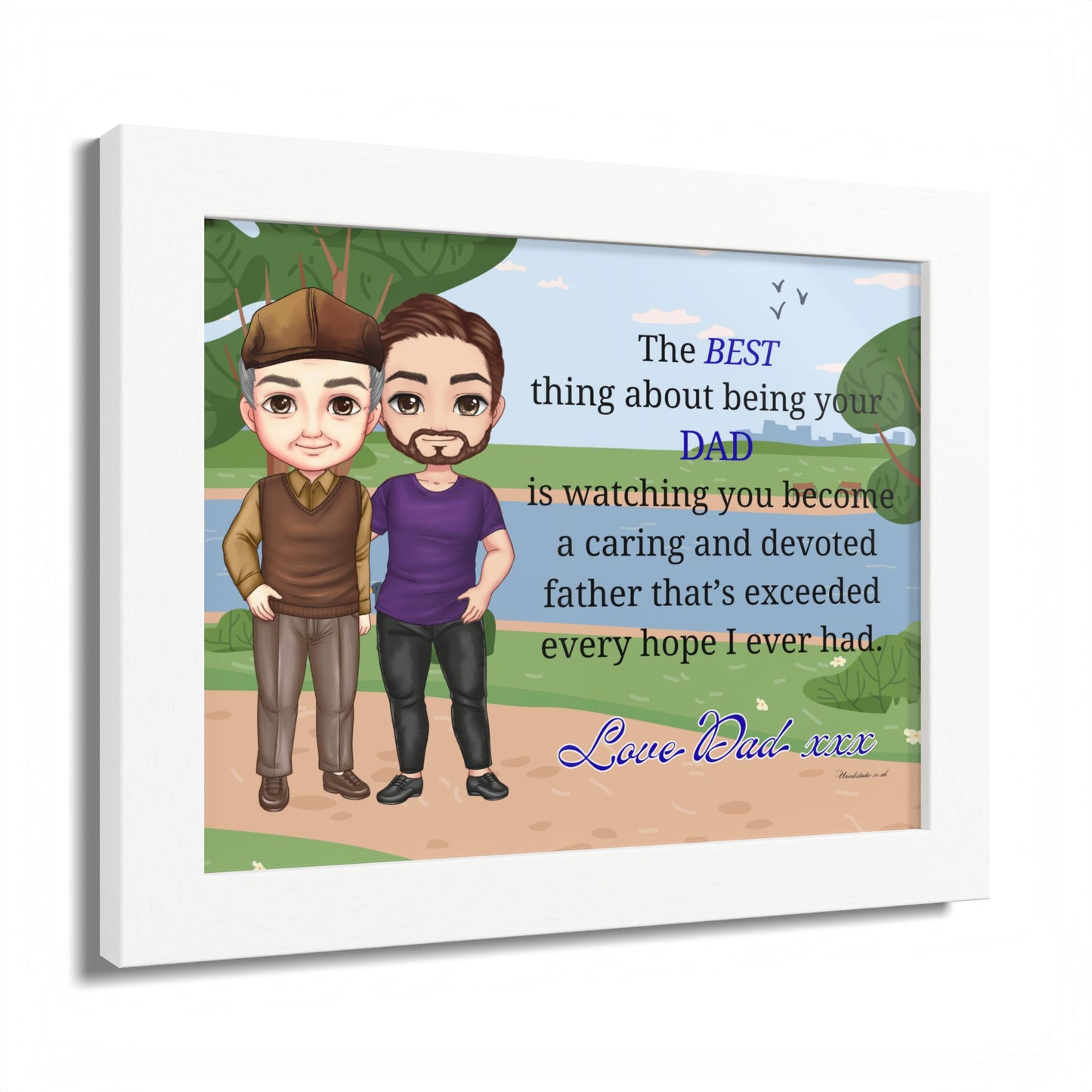 Framed Poster — "The BEST thing about being your DAD" Personalized Gay Dad Quote Art