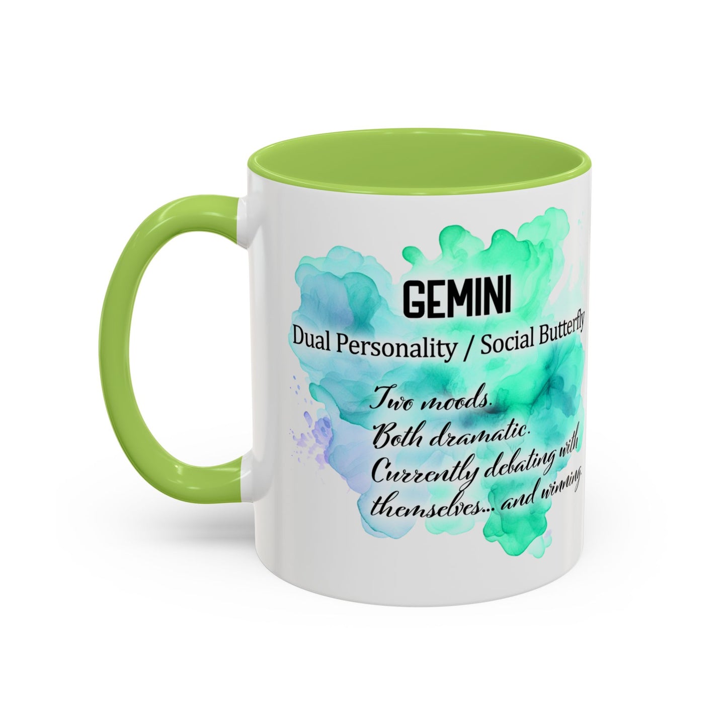 Gemini Zodiac Coffee Mug – May 21–June 20 Astrological Twin Design (Accent 11/15oz)