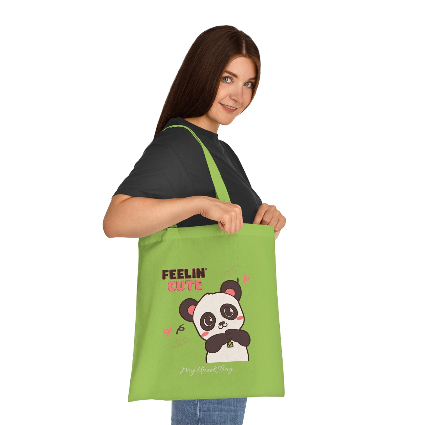 Feelin' Cute Panda Cotton Tote Bag