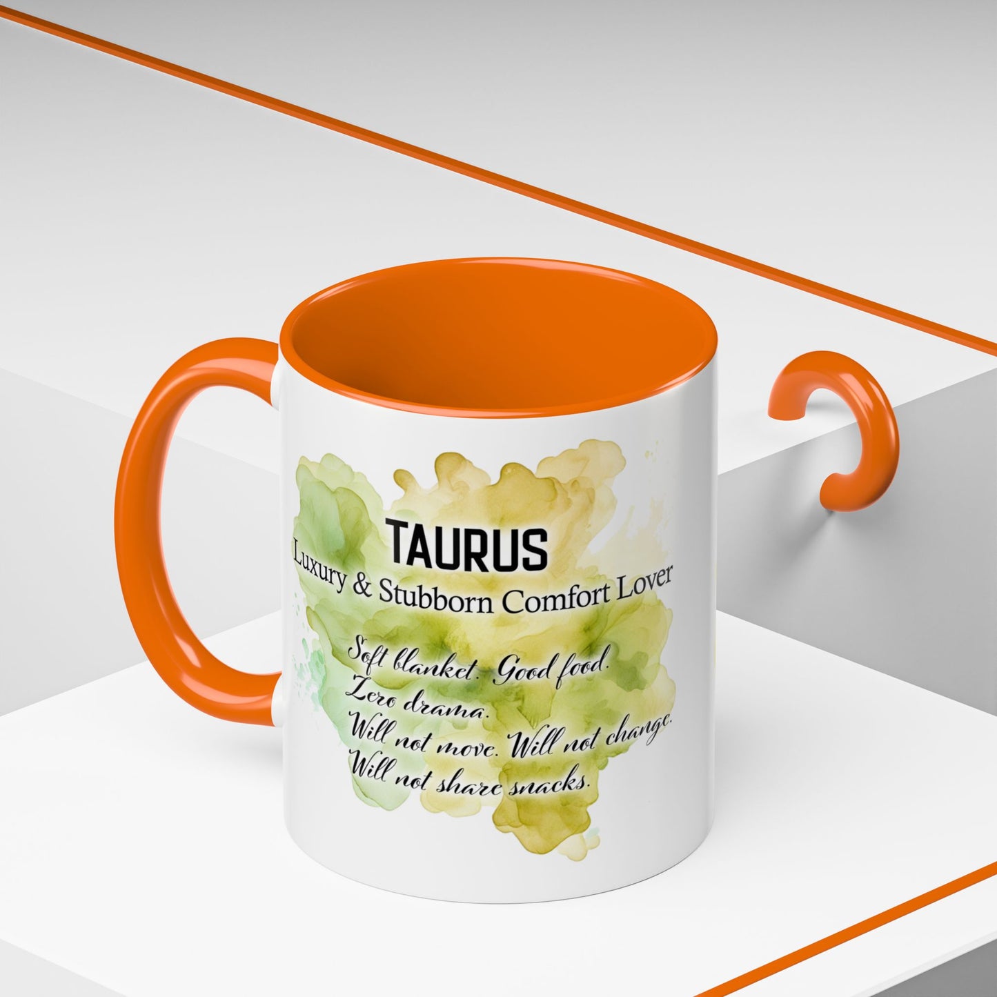Taurus Coffee Mug — Zodiac Horoscope Mug with 'Apr 20 - May 20' Illustration