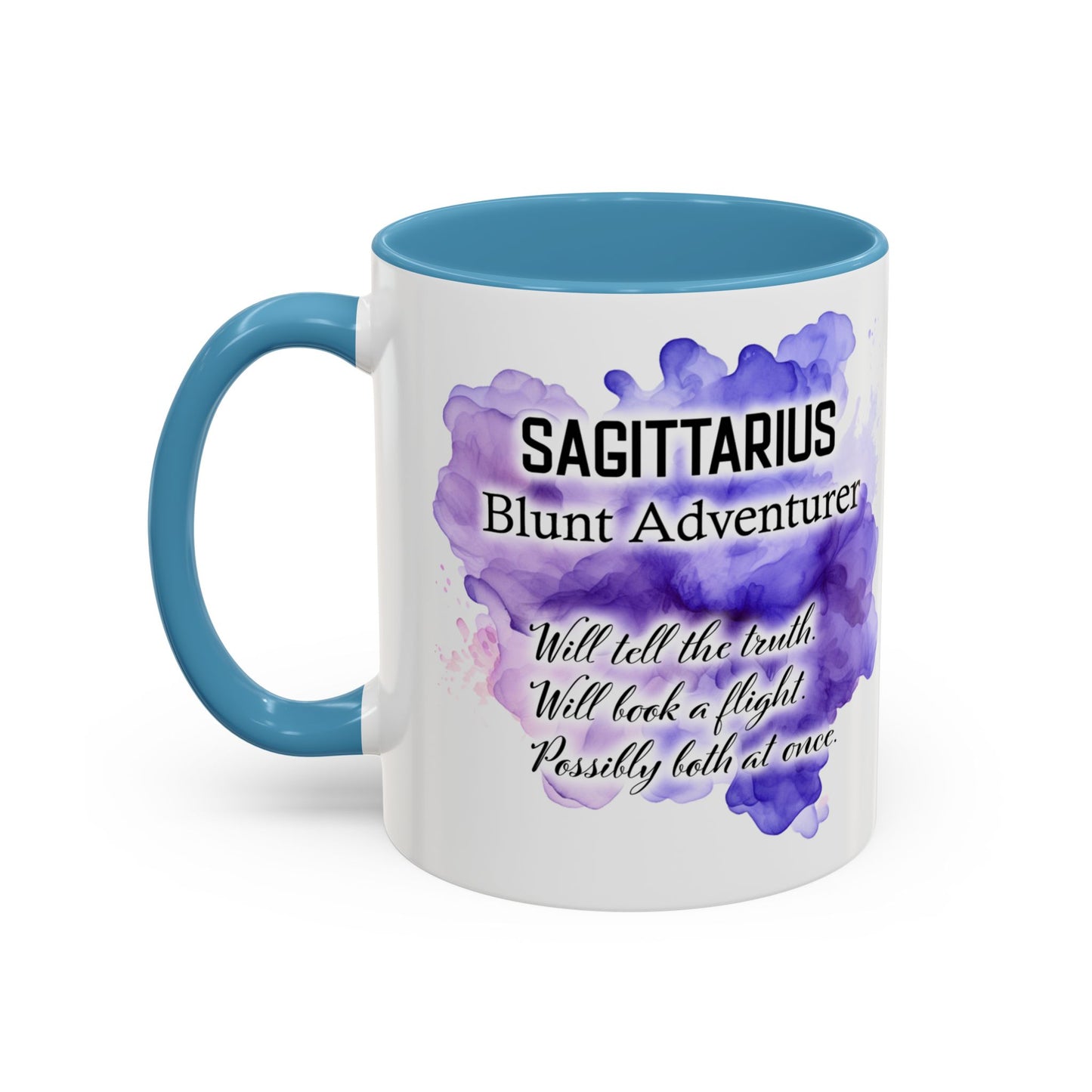 Sagittarius Zodiac Coffee Mug — Archer Girl Illustration, Nov 22–Dec 21