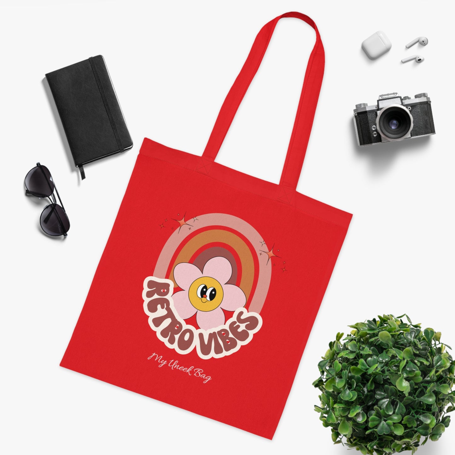 Retro Vibes Rainbow Tote