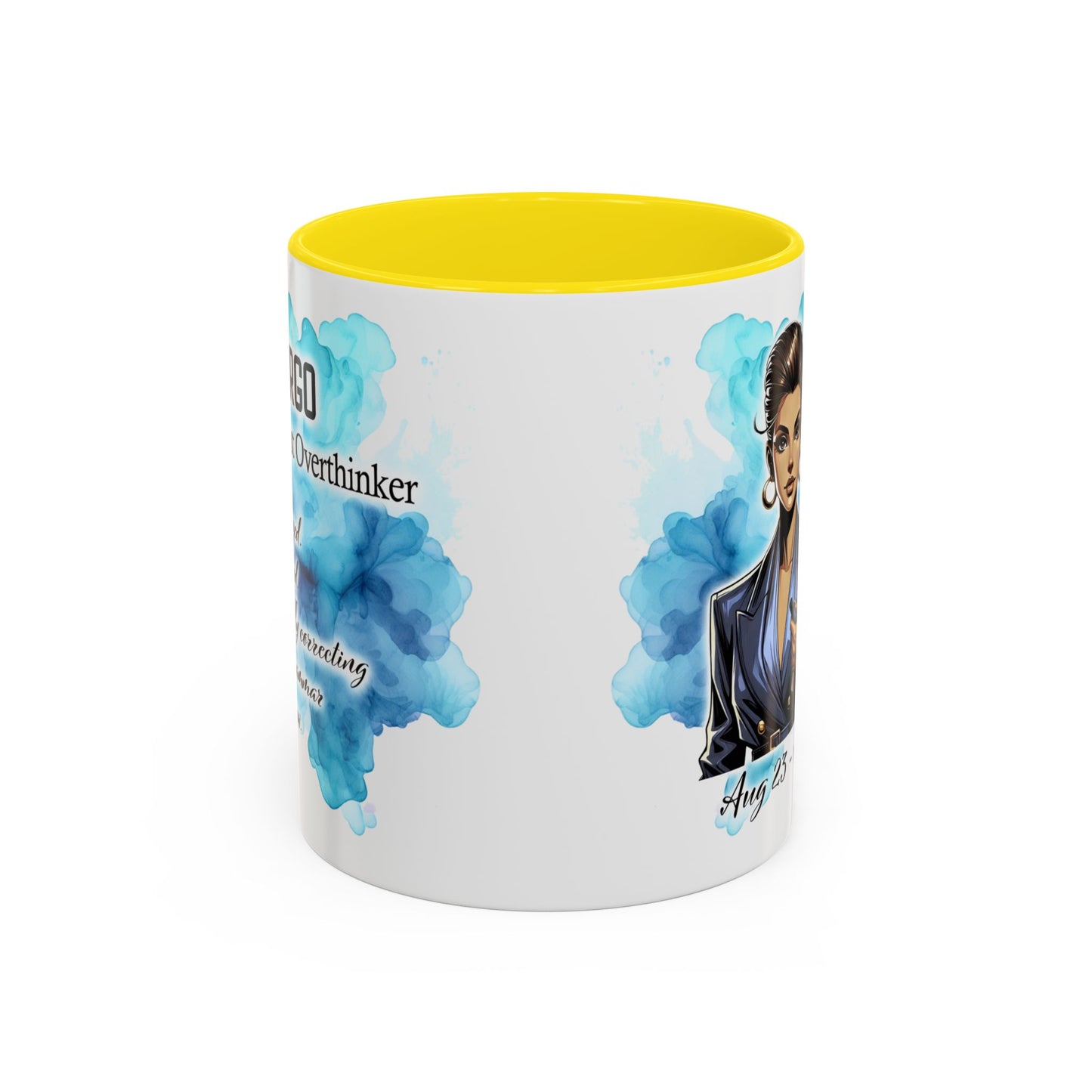 Virgo Zodiac Coffee Mug — "Analytical Overthinker" Accent Mug (Aug 23–Sept 22)