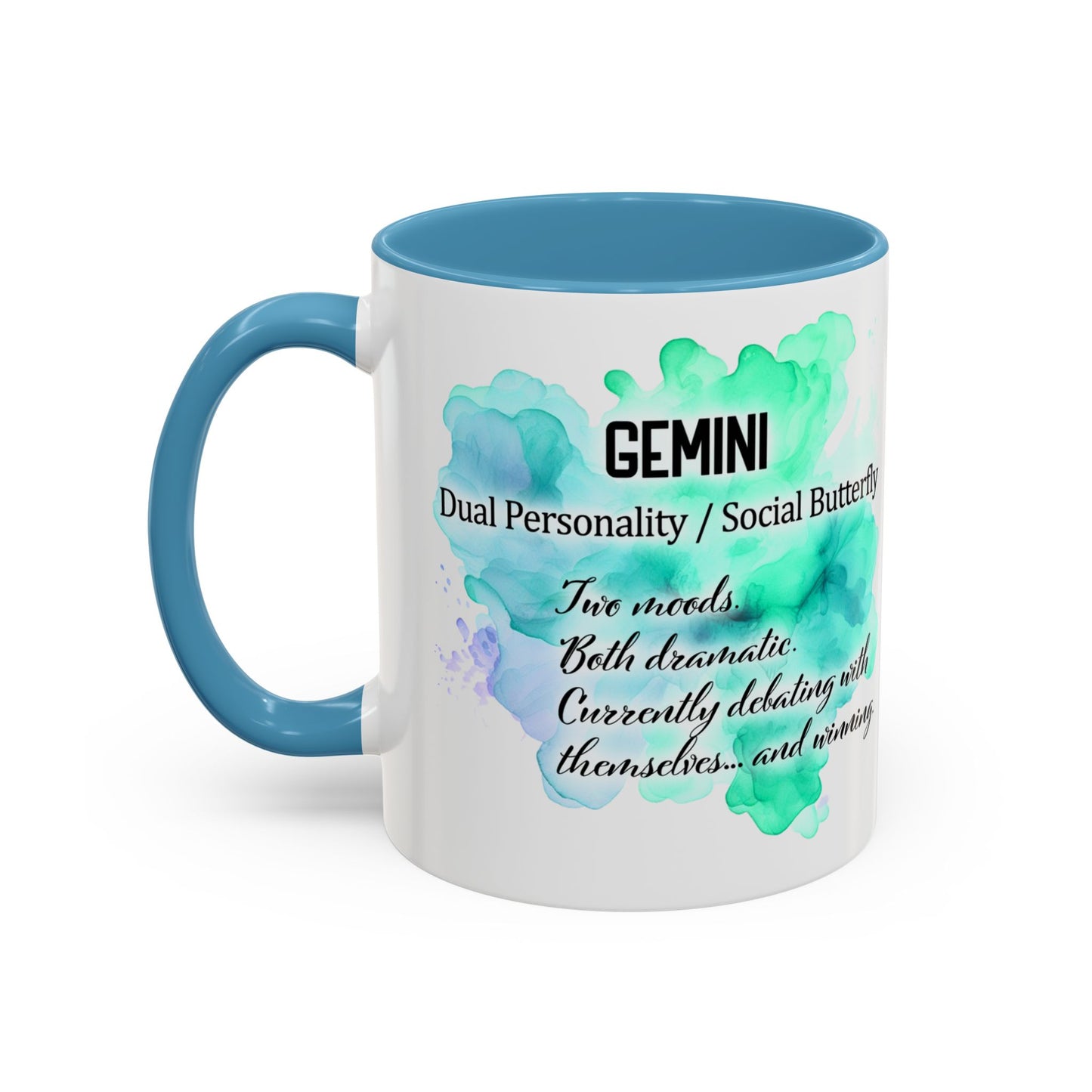 Gemini Zodiac Coffee Mug – May 21–June 20 Astrological Twin Design (Accent 11/15oz)