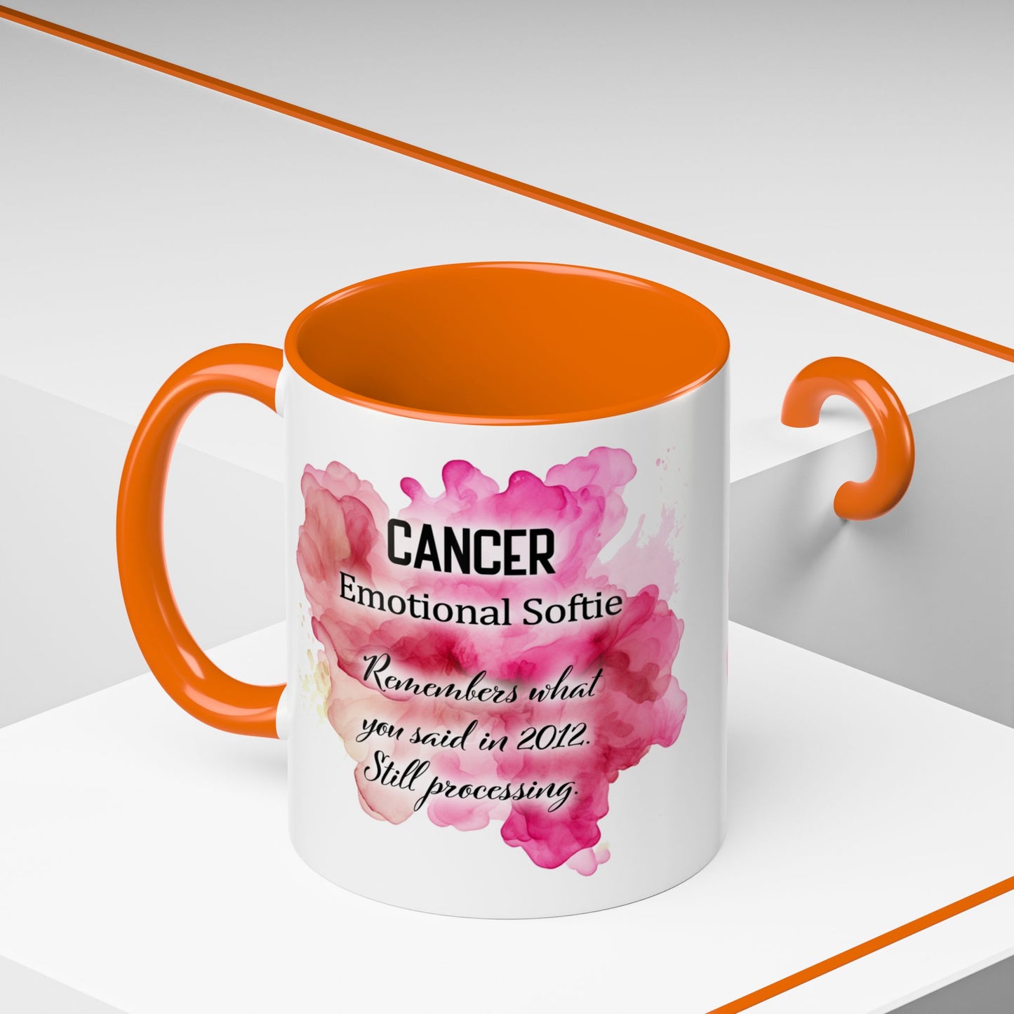 Cancer Zodiac Coffee Mug — Bold Pink Horoscope Design (Jun 21–Jul 22)