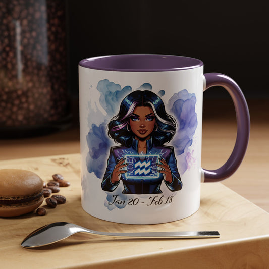 Aquarius Zodiac Coffee Mug — 'I Am an Aquarius' Astrology Gift (11/15oz)