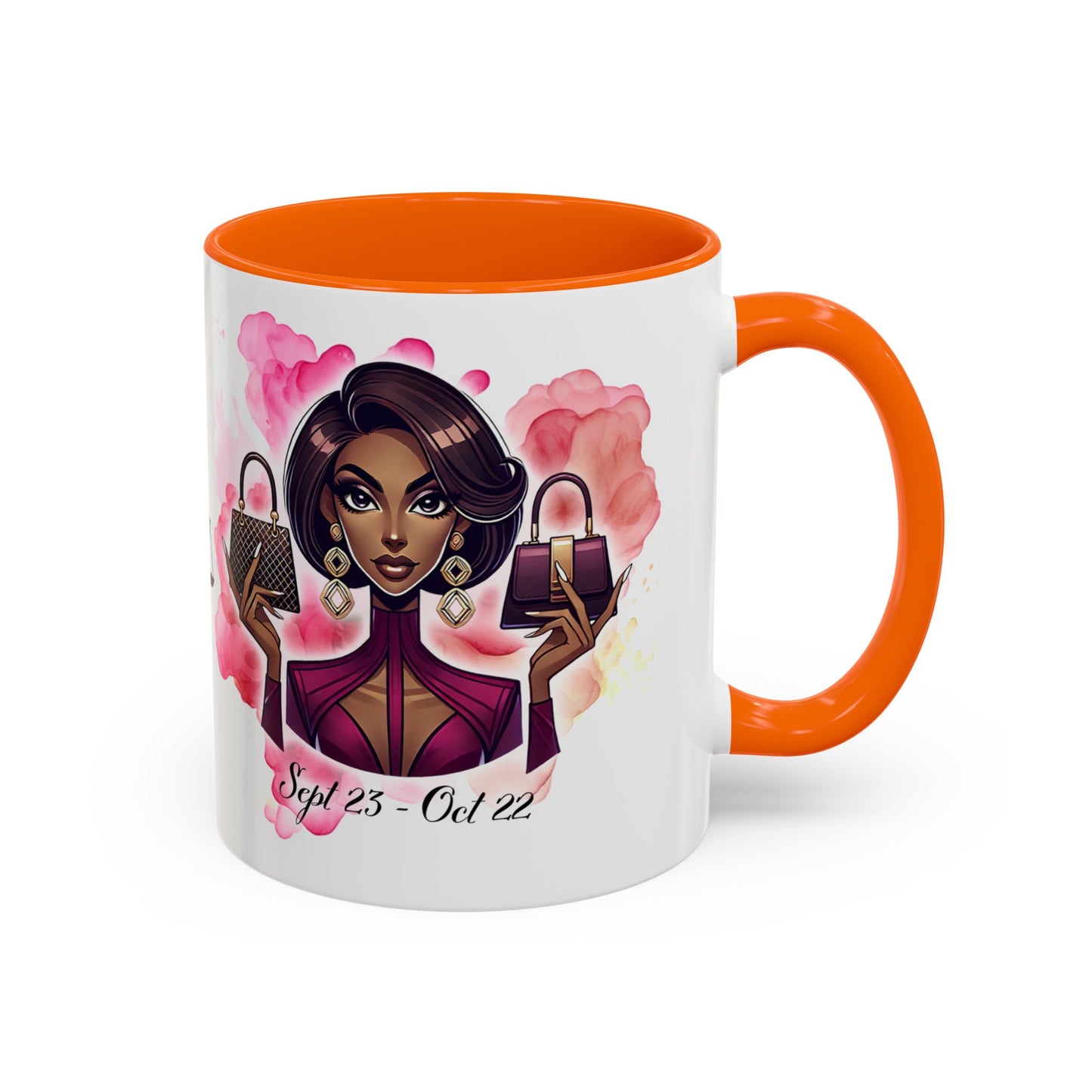 Libra Zodiac Coffee Mug — Elegant Libra Woman Design (Sept 23–Oct 22)