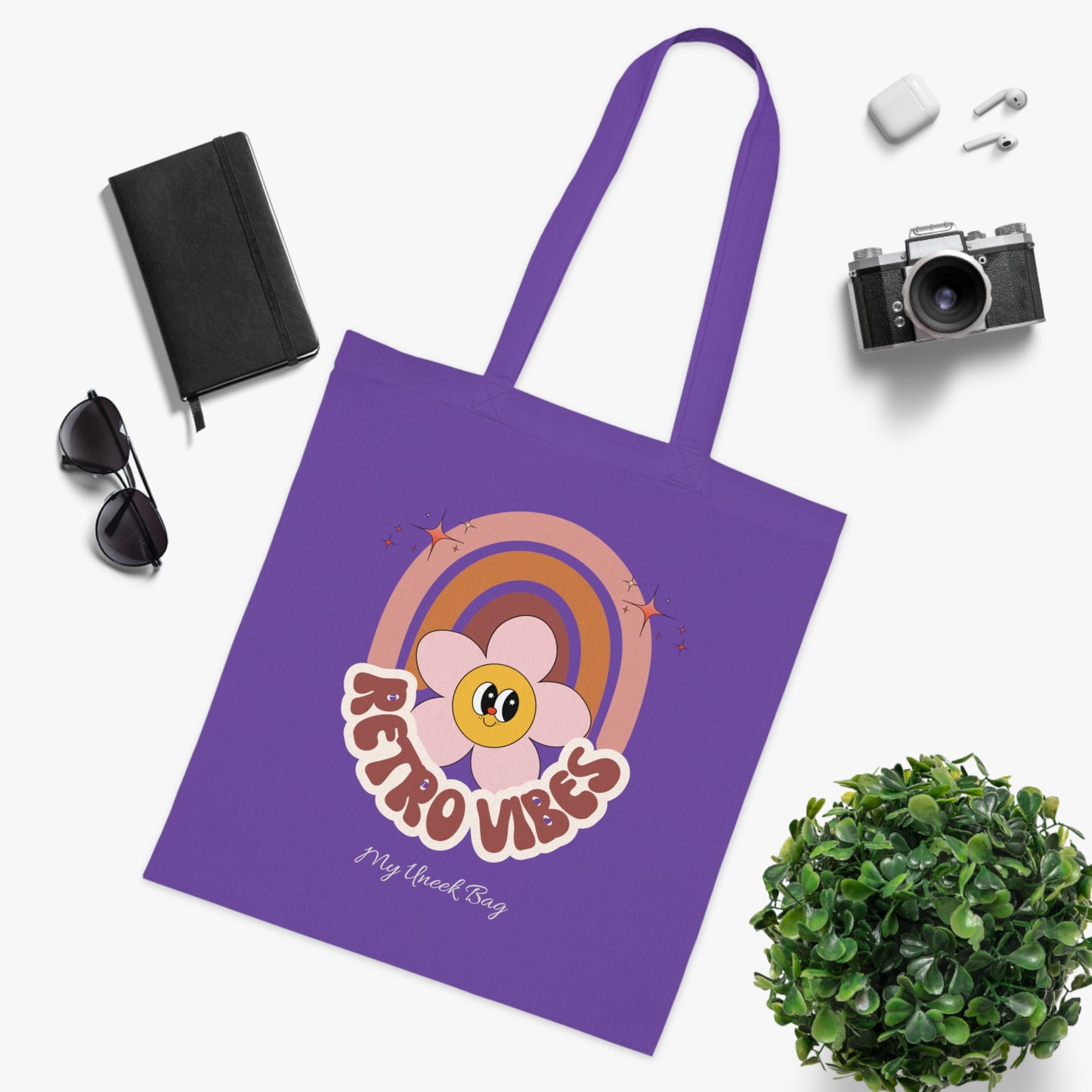 Retro Vibes Rainbow Tote