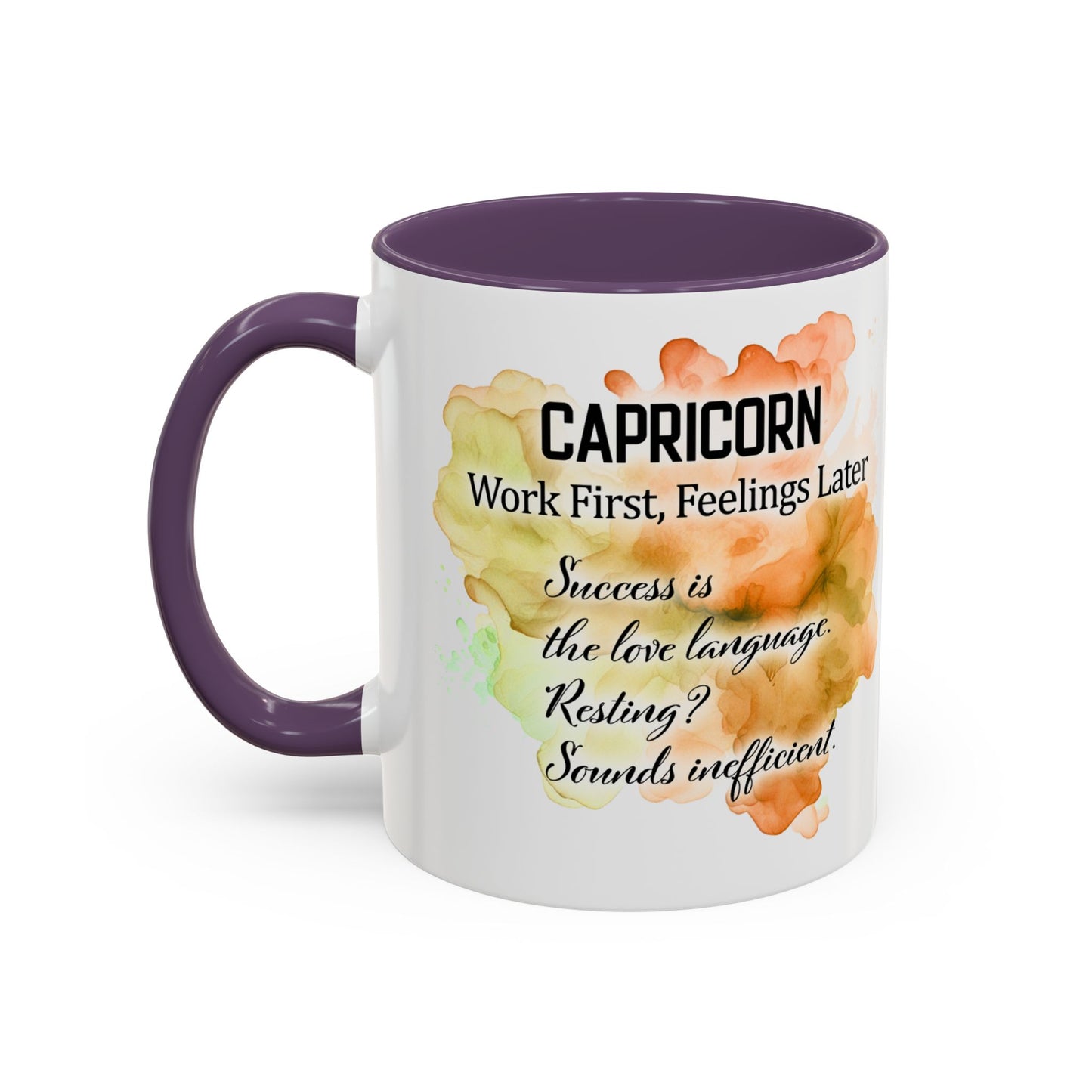 Aries Zodiac Coffee Mug — 'Dec 22 - Jan 19' Ram Girl Accent Mug